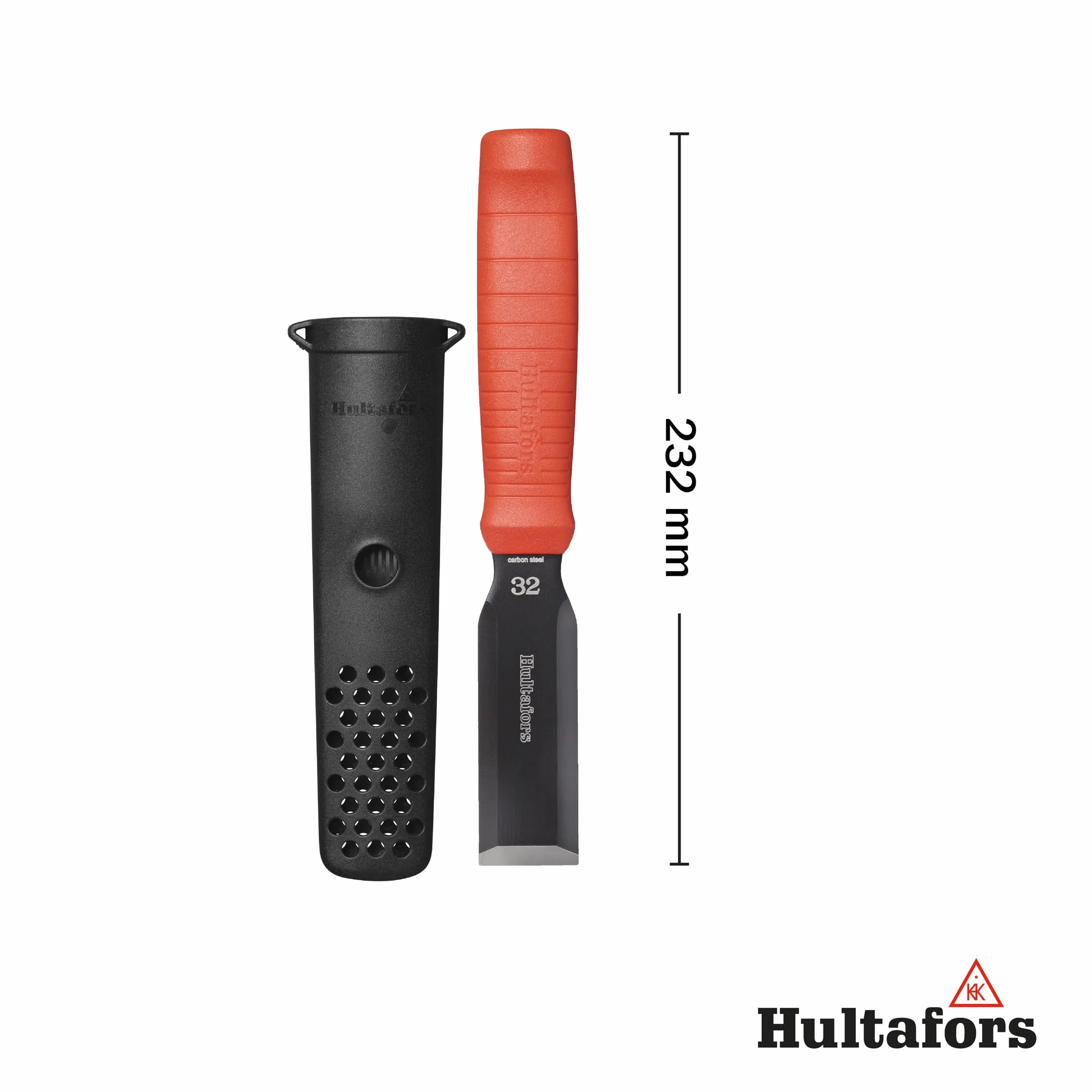 Hultafors EDC32 (390083) Dłuto z kaburą - pomarańczowe, 232 mm dł. x 32 mm szer