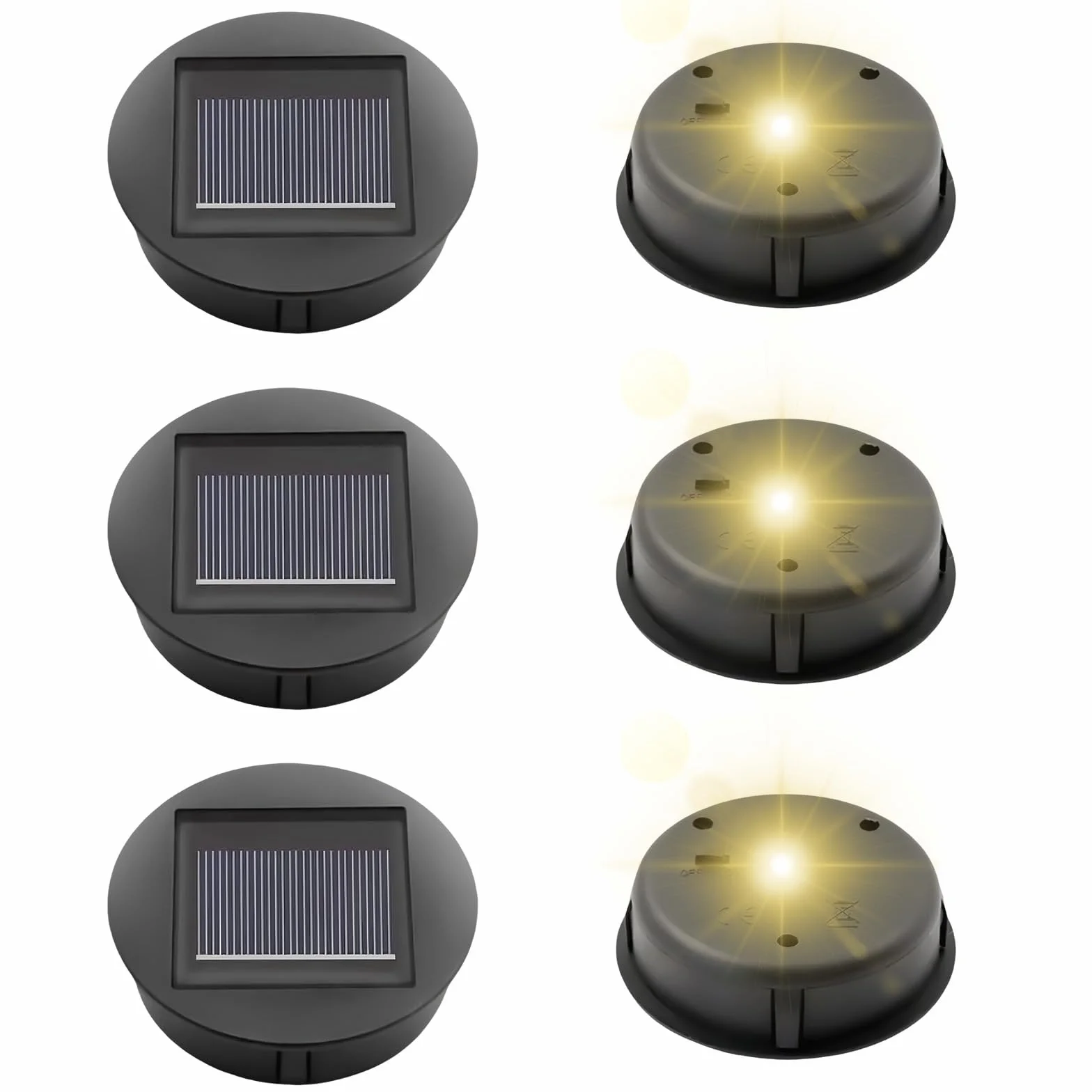 Części zamienne do lamp solarnych, pokrywa zapasowa 8 cm, zamiennik lamp solarnych, moduł solarny z jasną diodą LED do latarni solarnej do ogrodu, na zewnątrz, solarnych lamp ogrodowych i "zrób to sam