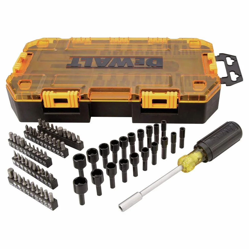 DeWalt DWMT73808 zestaw wkrętaków i końcówek wkrętakowych, 70 części, 0,6 cm (1/4 cala), DWMT73808