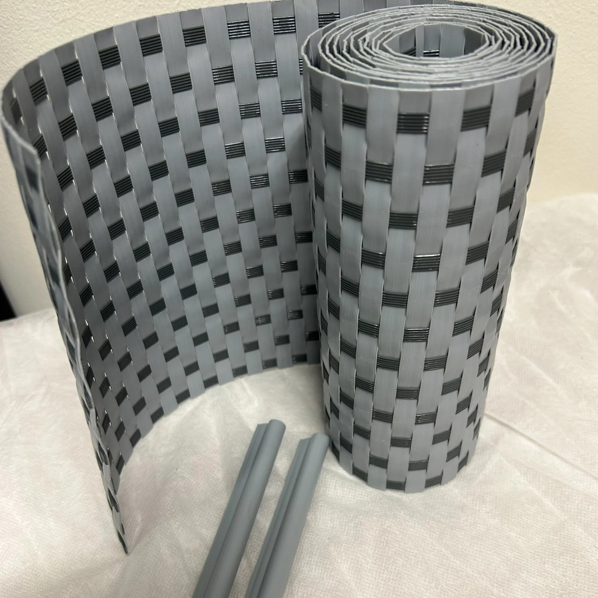 TENAX Flexi 0,19 x 2,05 m jasnoszary/antracyt, paski do ukrycia z HDPE z 2 klipsami, dekoracyjne zabezpieczenie prywatności na ogrodzeniach panelowych, krawatach, balustradach, balkonach i ogrodach