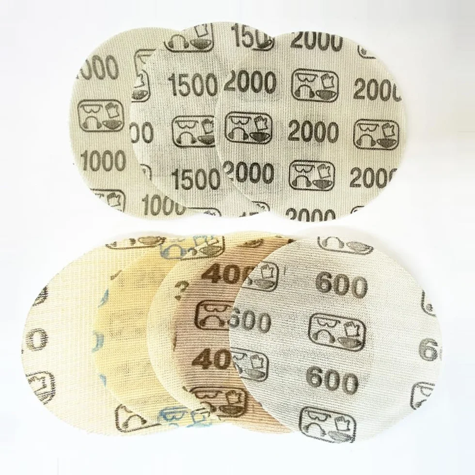 Tarcze szlifierskie z siatką 125 mm – 5-calowe podkładki szlifierskie z haczykiem i pętelką do bezpyłowego szlifowania i polerowania(1200grit 50pcs)
