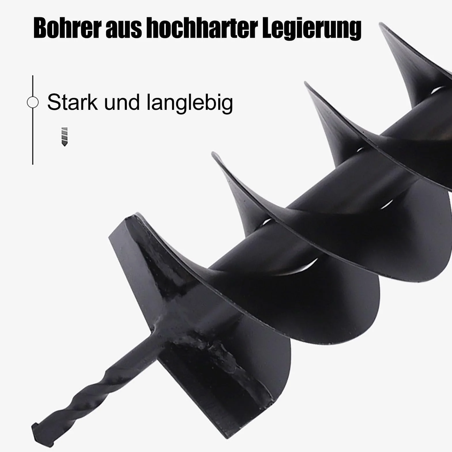 Wiertło do gleby średnica 120 mm długość 800 mm stal wiertło ogrodowe ze sworzniem zabezpieczającym i adapterem wiertło do gleby SDS wiertło ogrodowe wiertło spiralne wiertło do słupków wiertło