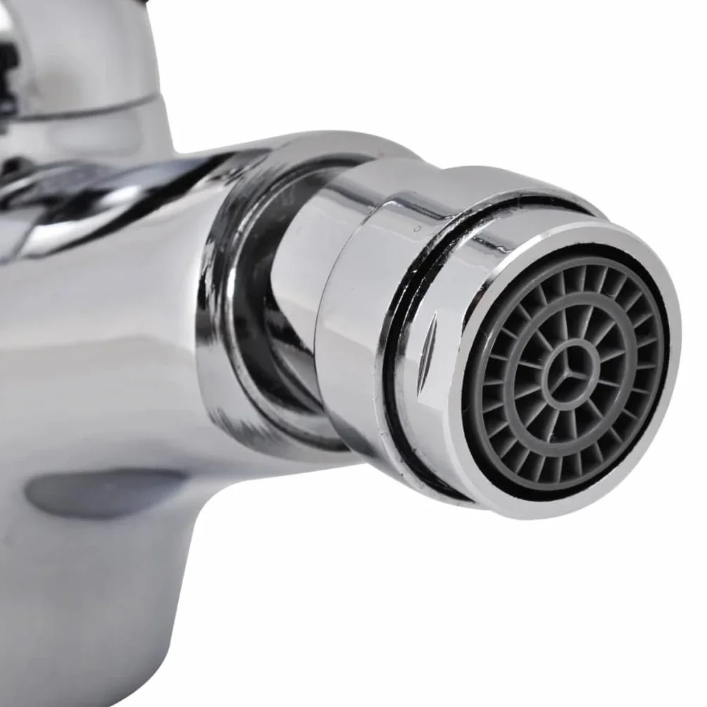 Bidet krany zestaw 2 szt. chrom bateria mieszakowa jednouchwytowa bateria dwuuchwytowa chromowana do instalacji zbiornika, z wężami i ceramicznym kartuszem