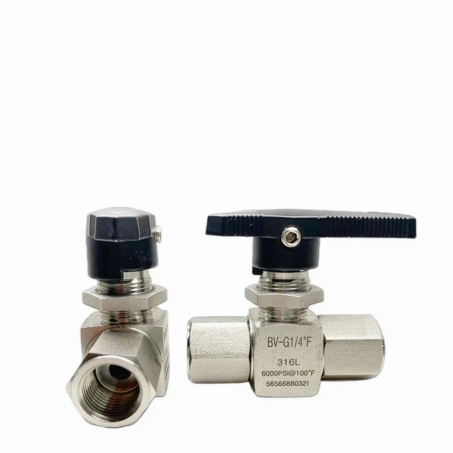 6000 PSI Wysokie ciśnienie 1/8 1/4" 3/8" 1/2" BSP NPT Żeński Zawór kulowy odcinający ze stali nierdzewnej 316 CNG Gaz ziemny Woda Olej opałowy(1/4",BSPT_FEMALE TO FEMALE)