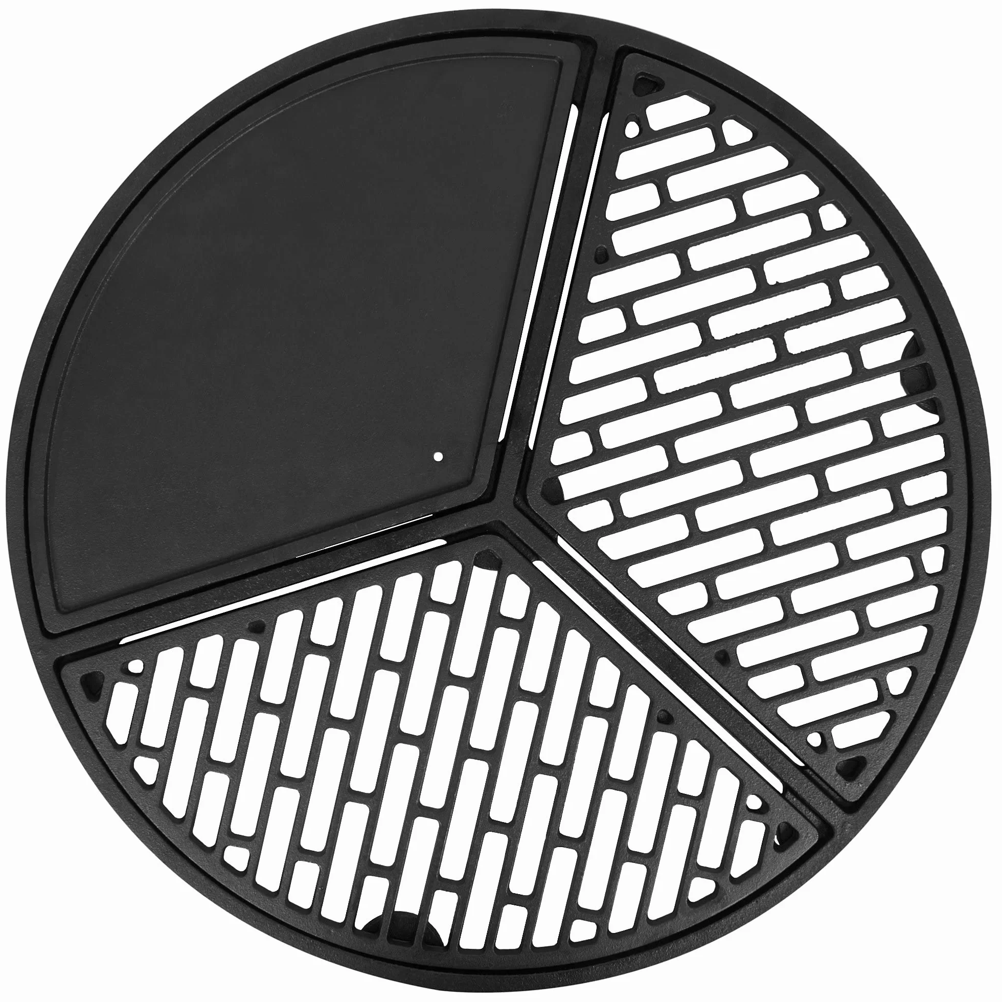 BBQ-Toro Żeliwny zestaw plancha i płytek grillowych Ø 54,5 cm 3 strefy grillowe