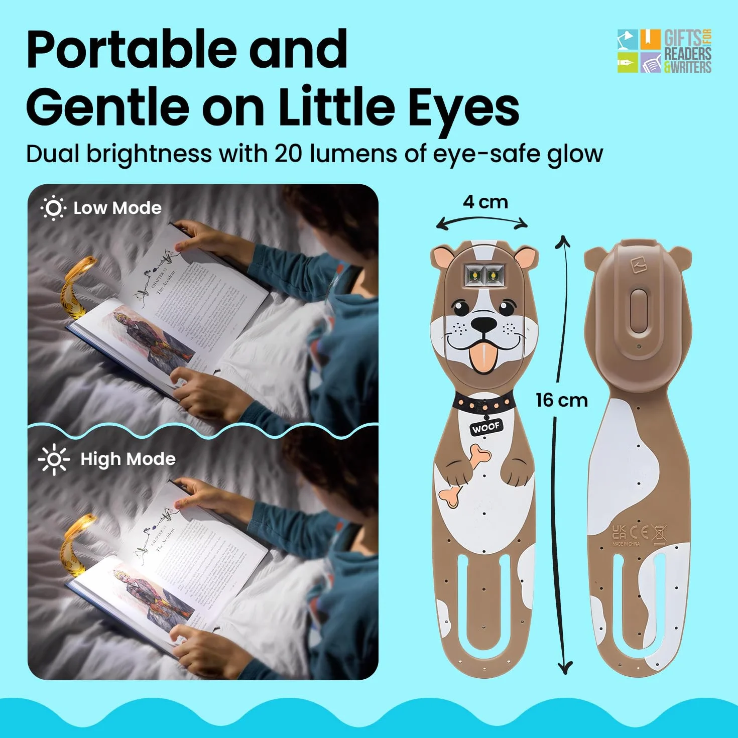Flexilight Reachargeable lampka do czytania, 2 w 1, lampa do czytania z klipsem LED, latarka do książek dla dzieci i dorosłych, akcesoria do książek, prezent dla czytelników, miłośników książek.