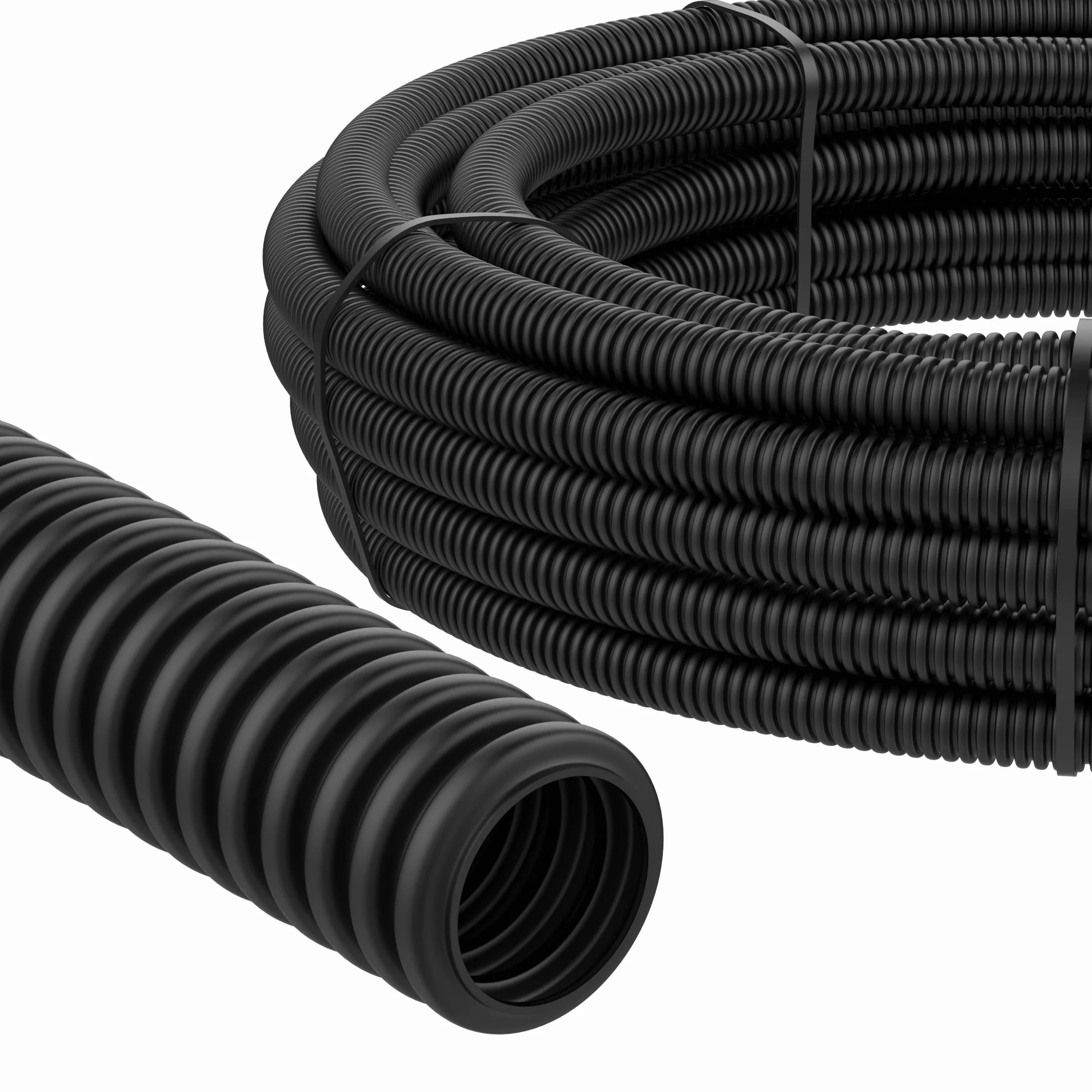 AUPROTEC Osłona do zarządzania przewodem, 2 m, średnica wewnętrzna 19 mm, polipropylen, czarna