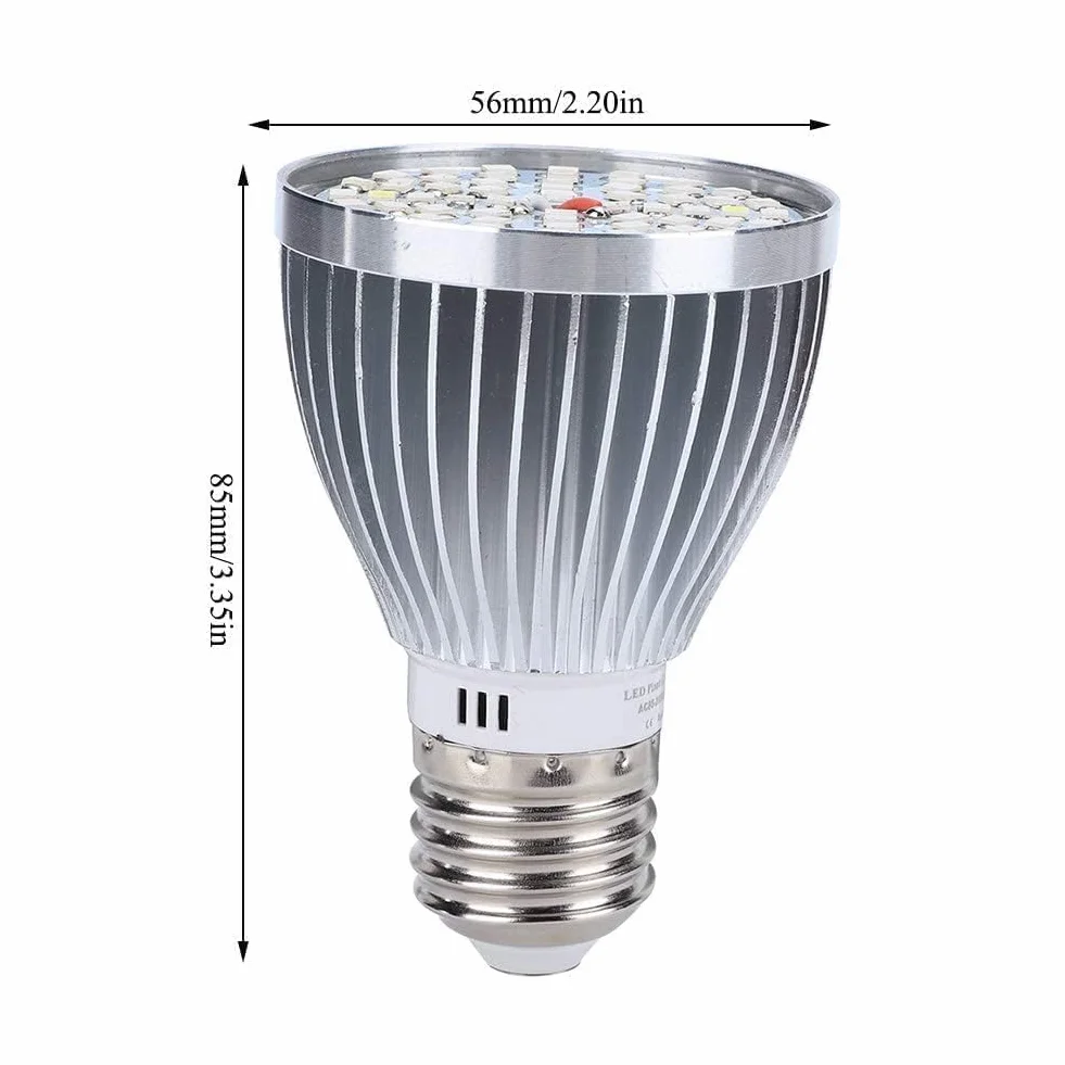 Żarówka LED do Uprawy Roślin 60W 60 LED Full Spectrum E27