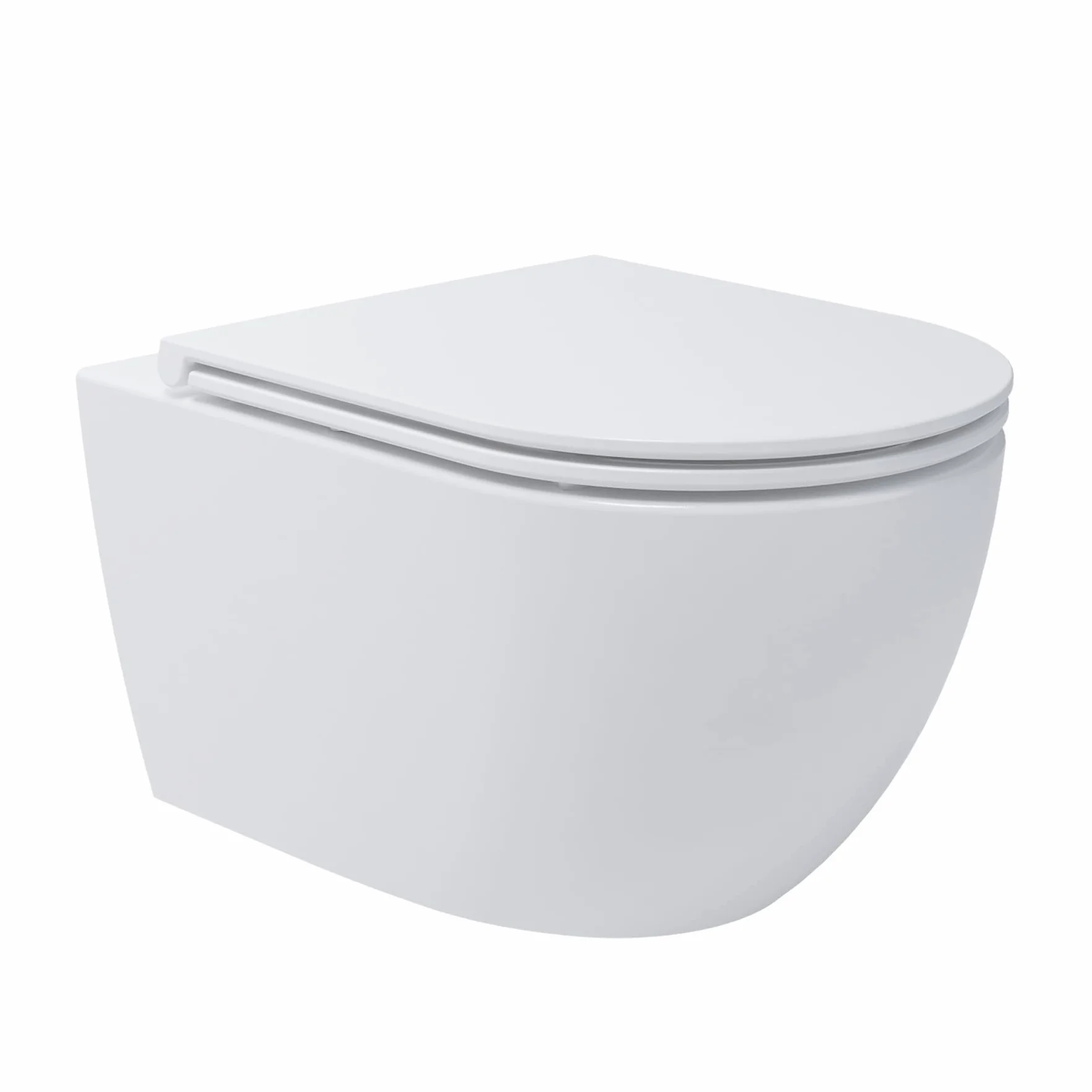 Whirlflush Soho 3.0 wisząca muszla klozetowa z połyskiem, bez krawędzi dla higieny i łatwego czyszczenia, spłukiwanie tornado, deska sedesowa z duroplastu Super Slim SoftClose