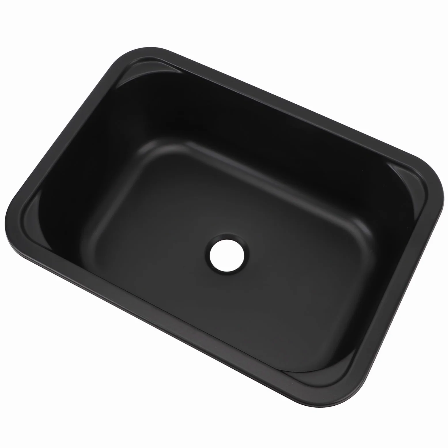SUNGOOYUE Zlew do Samochodu Kempingowego, Zlew Kuchenny ze Stali Nierdzewnej 304 z wpuszczoną pojedynczą komorą, 380x280x145 Mm, pojemność 12 L, Otwór Odpływowy 40 Mm, Mocowanie Wpuszczane do