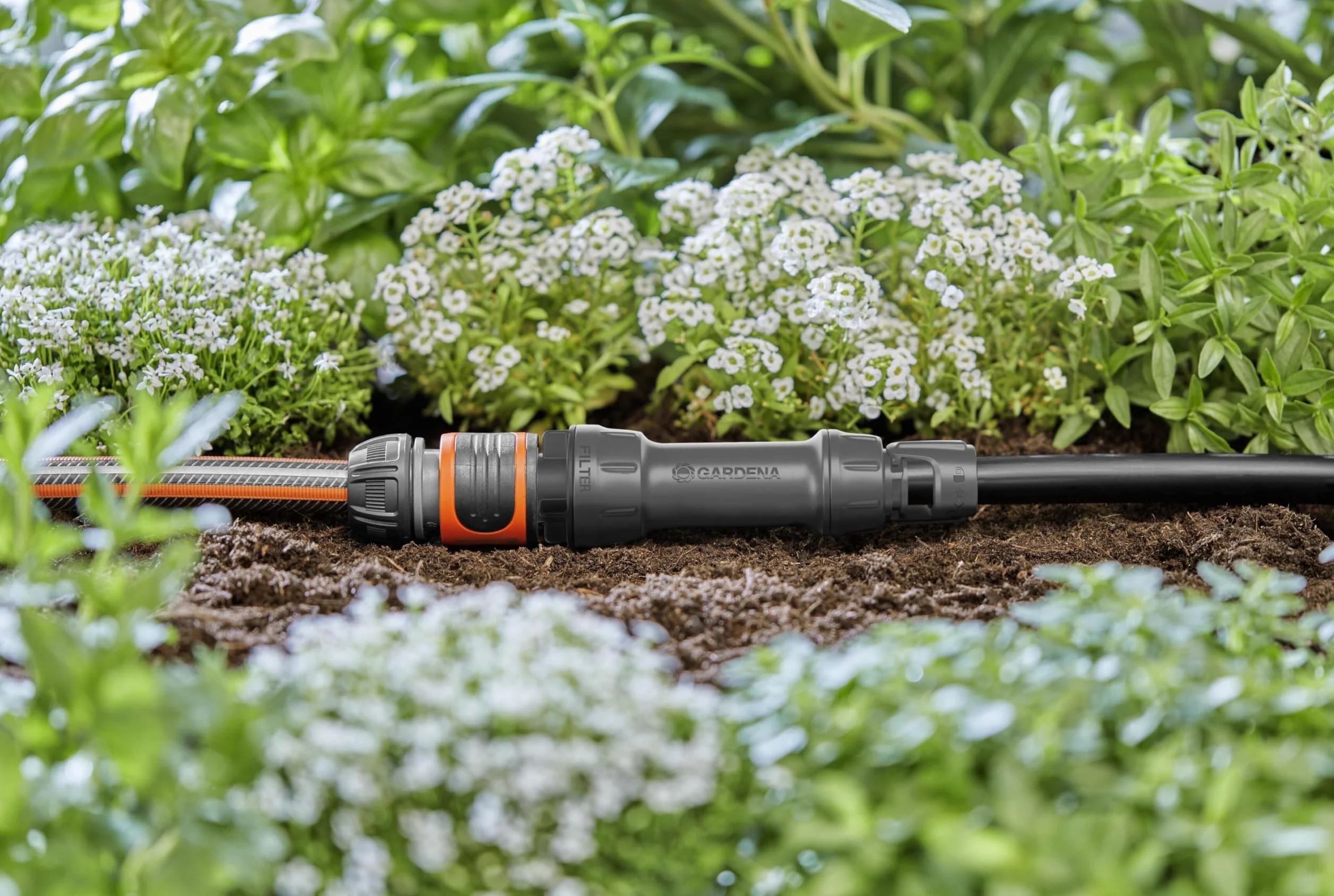 Gardena system Micro-Drip urządzenie podstawowe 1000: Moduł początkowy automatycznego systemu nawadniania, redukuje ciśnienie i filtruje wodę, prosta technika połączeniowa (13333-20)
