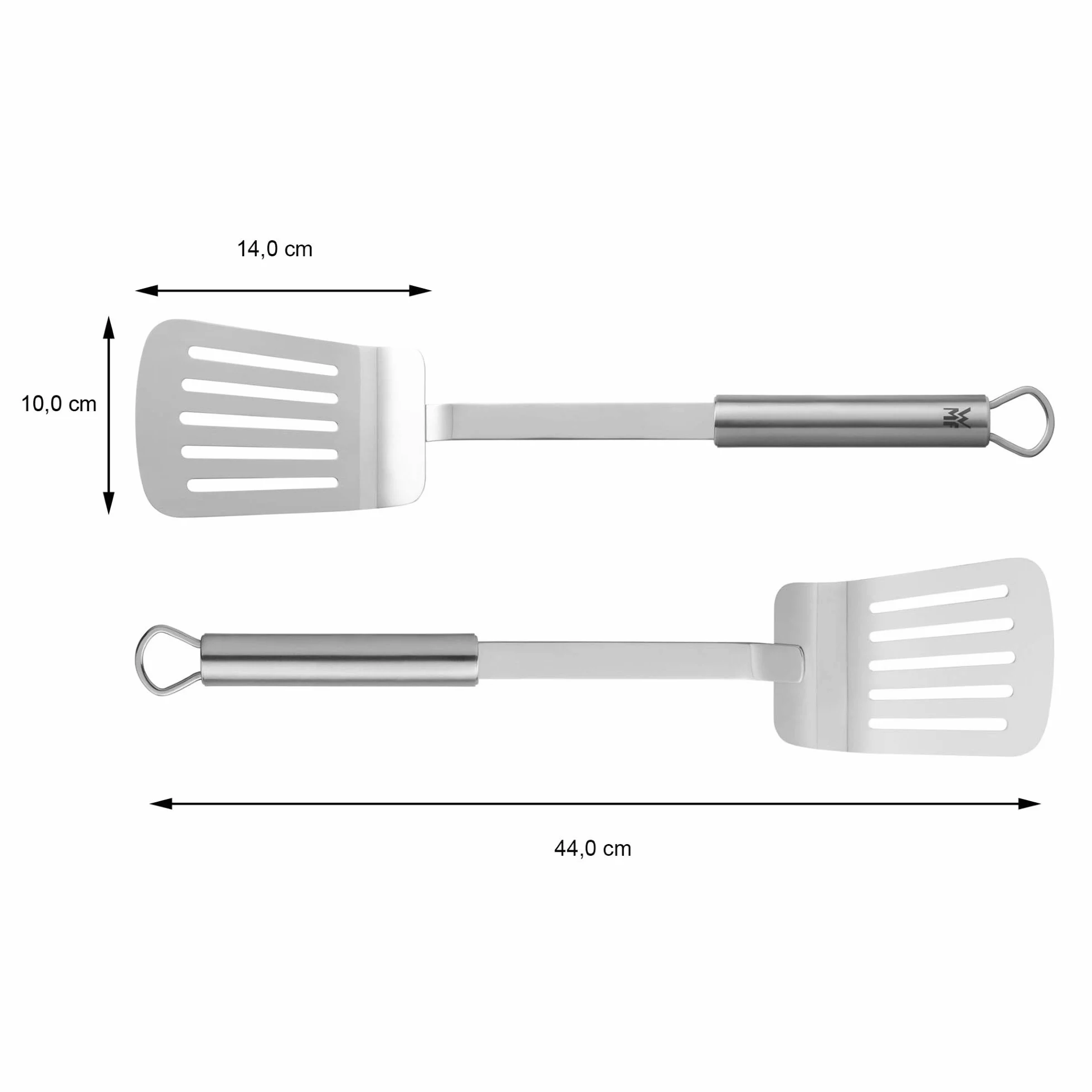 WMF Łopatka do grilla 44 x 10 cm, długi uchwyt, duża powierzchnia, do burgerów i steków