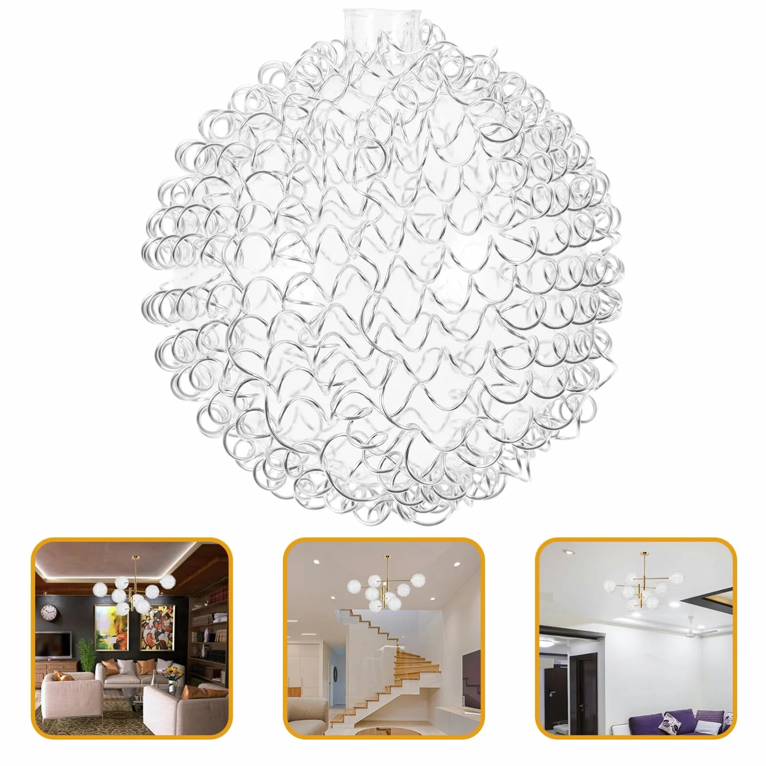 Ciieeo Klosz Do Lampy z Aluminium Stylu Nowoczesnym Przezroczysty Abażur Do Lamp Sufitowych i Kinkietów Elegancki Dodatek
