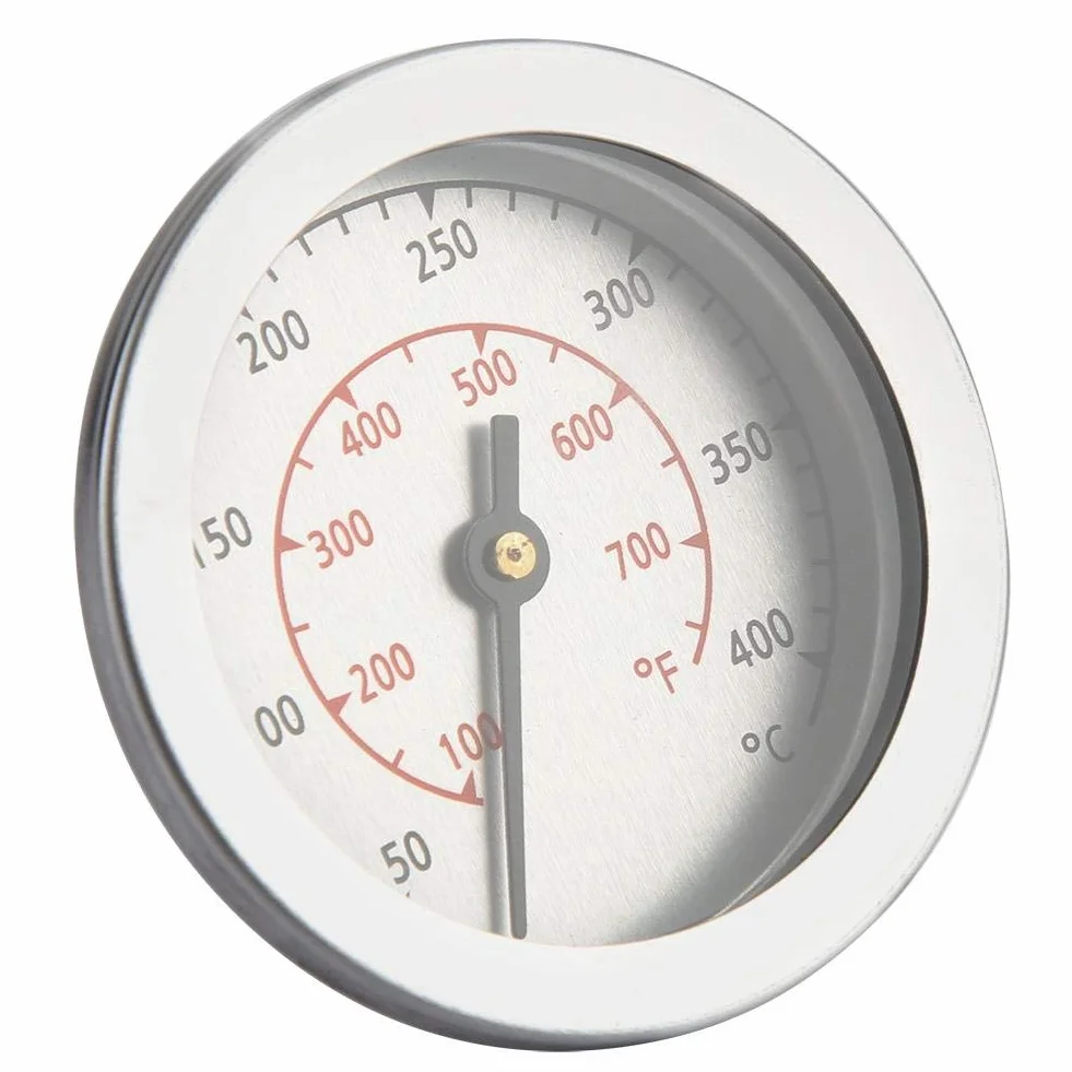 Focket termometr do grilla analogowa tarcza metalowy 100-370°C głębokość zanurzenia 3,9 cm