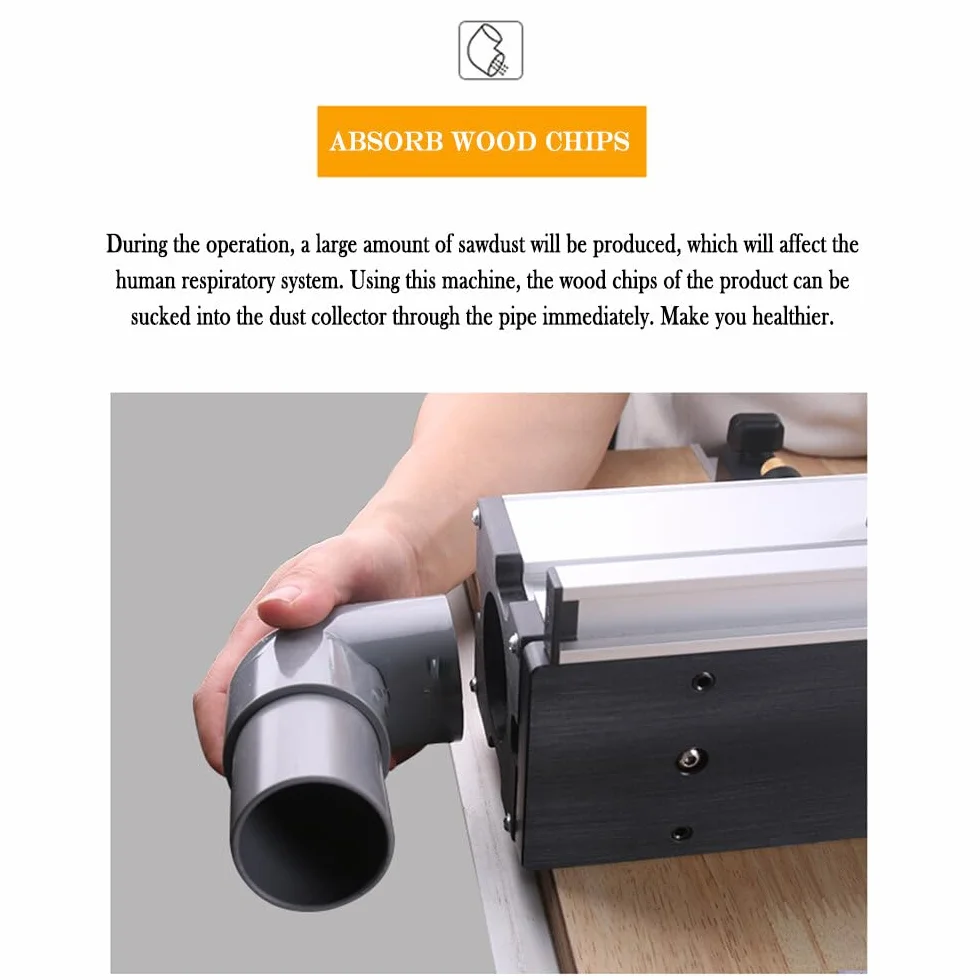 VIDOO Aluminiowa Osłona do Stołu Frezarskiego ze Wspornikami Przesuwnymi Narzędzia Stolarskie DIY-D