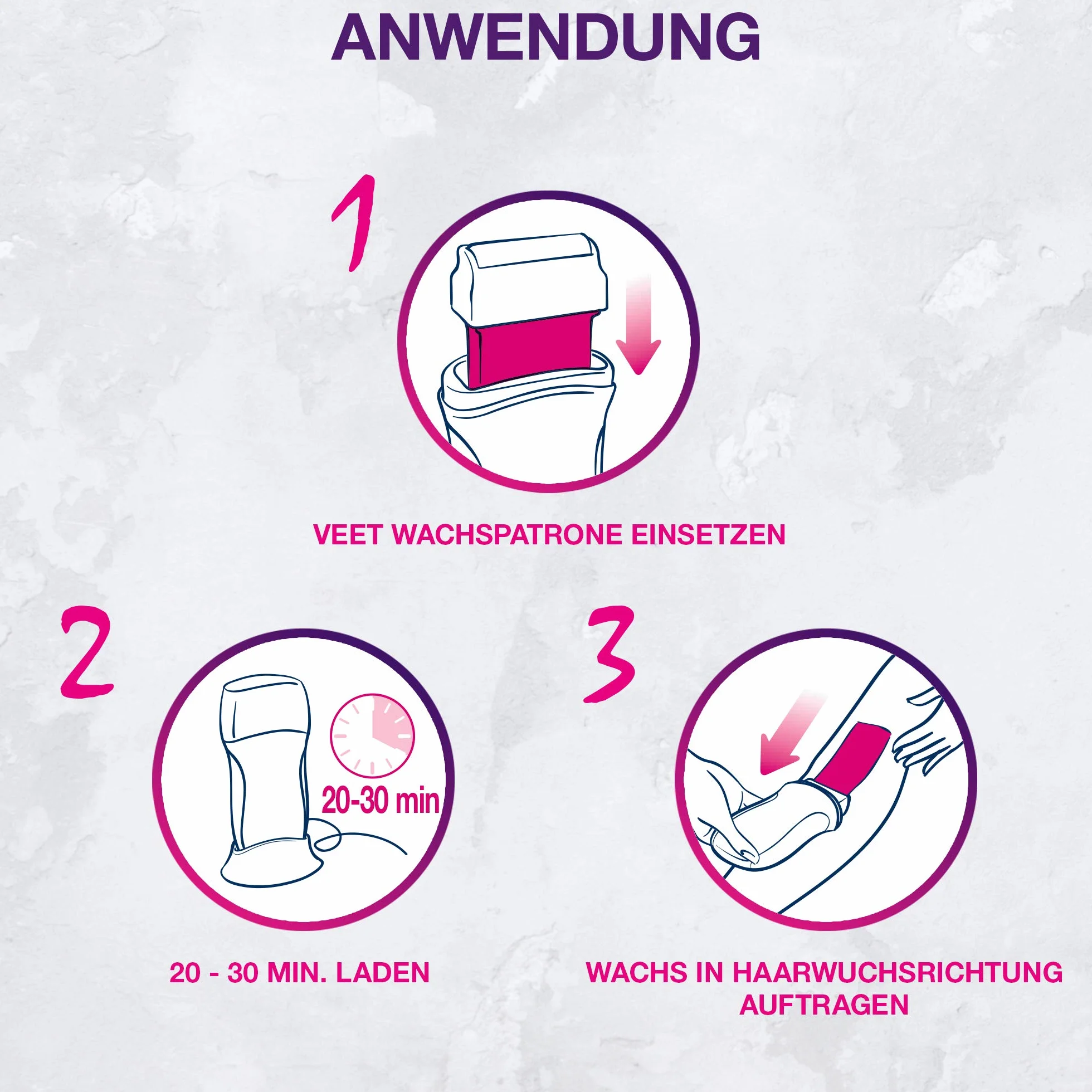 Veet EasyWax wkład uzupełniający do elektrycznego urządzenia do podgrzewania wosku – wkład z wosku na ciepły wosk do wszystkich rodzajów skóry, 1 x 50 ml