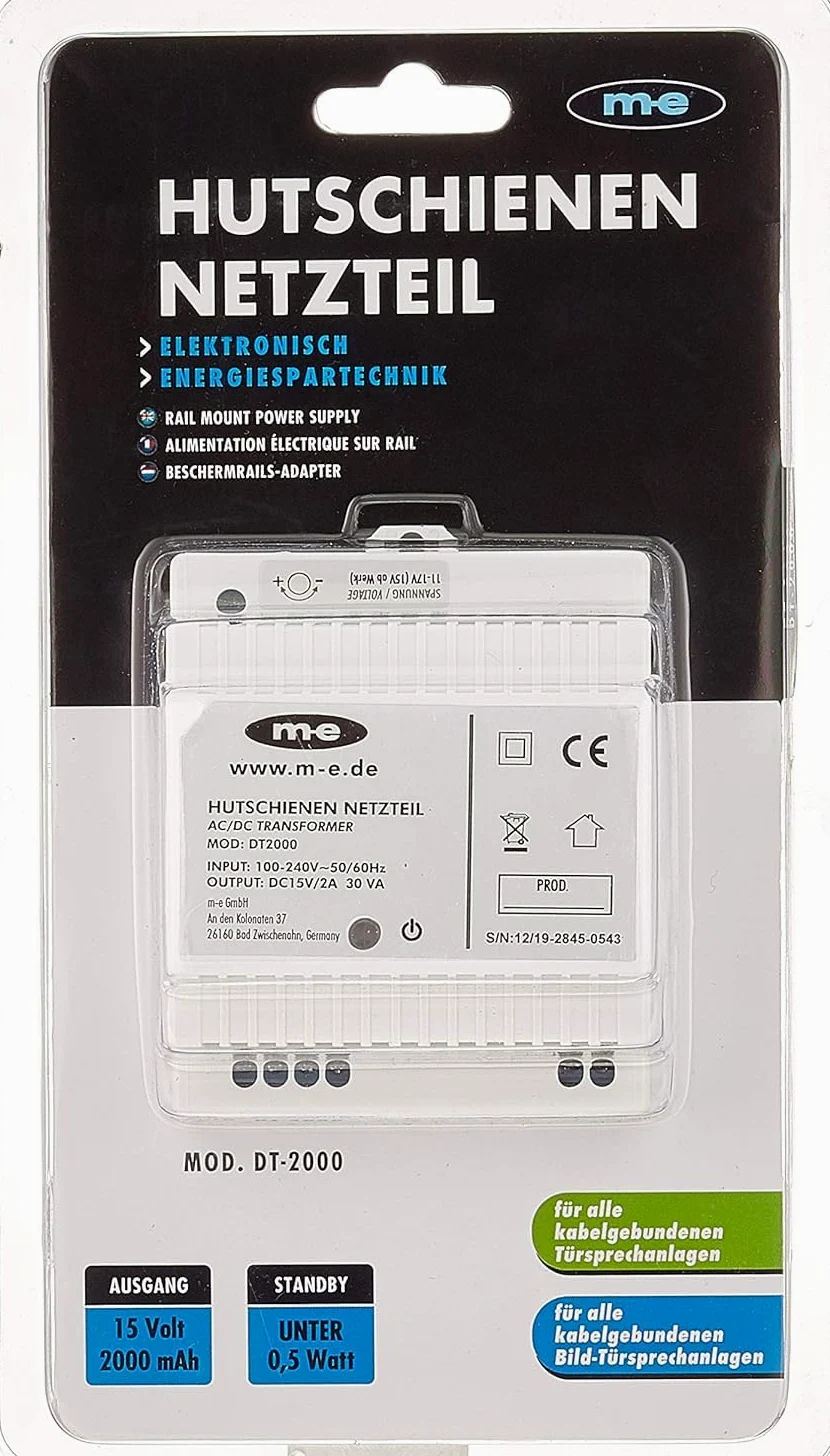 m-e Elektroniczny zasilacz na szynę DIN DT-2000