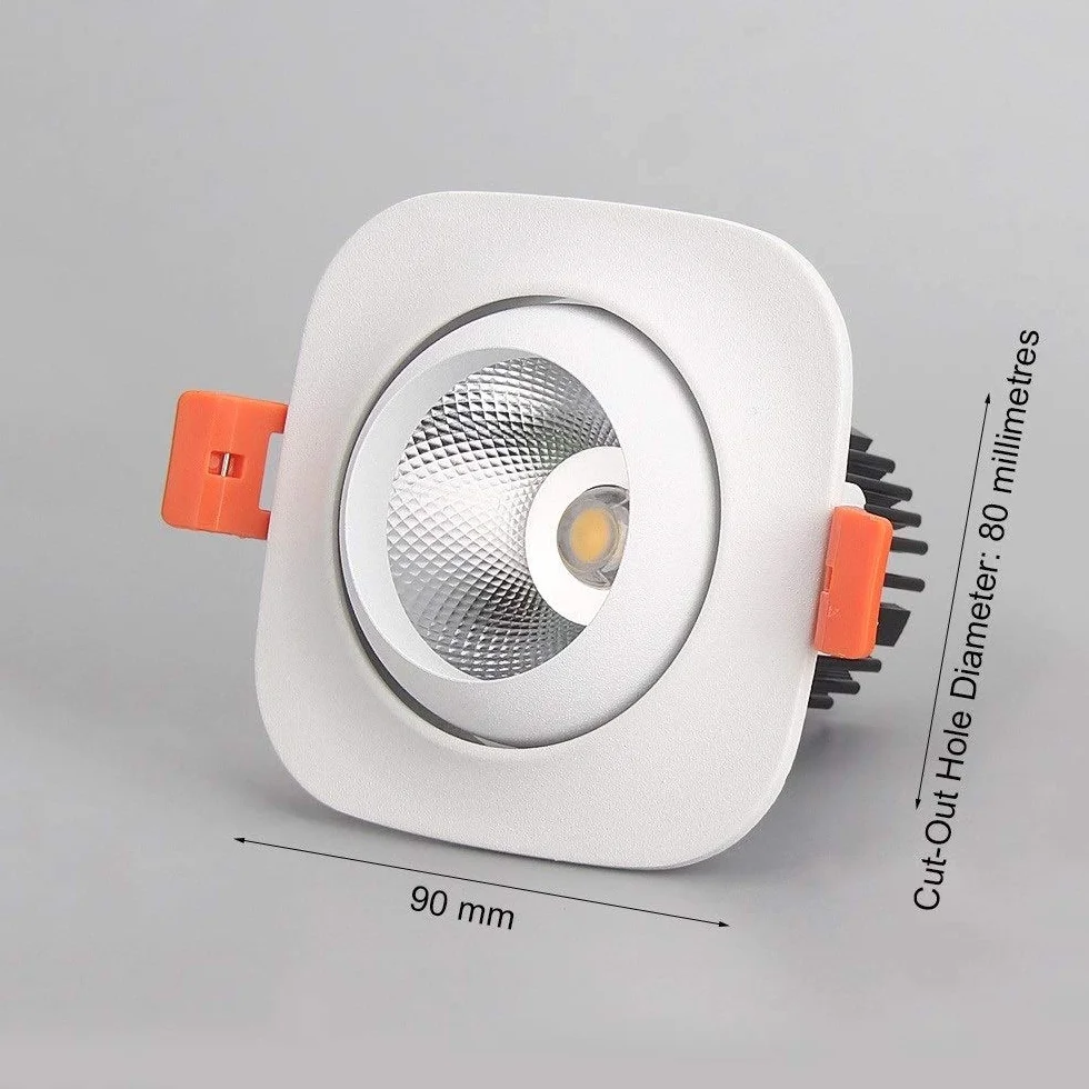 Lampy zewnętrzne 8 W obrotowy reflektor sufitowy LED Nordic lampy do zabudowy i regulowanych lamp punktowych komercyjne oświetlenie dekoracyjne lampa panelowa energooszczędne oświetlenie wewnętrzne
