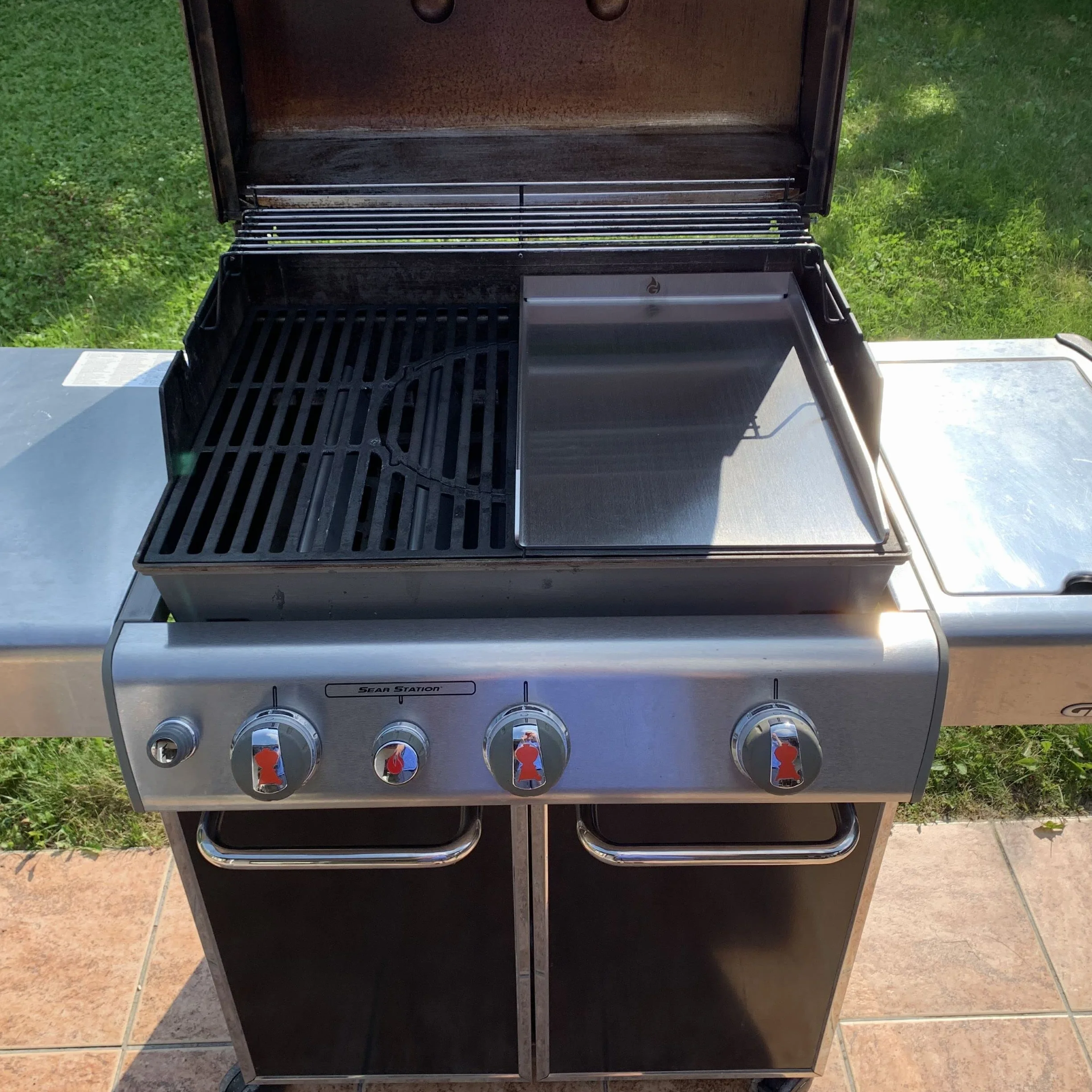 Płyta grillowa ze stali nierdzewnej Plancha 45x34cm 4mm do Weber Genesis I
