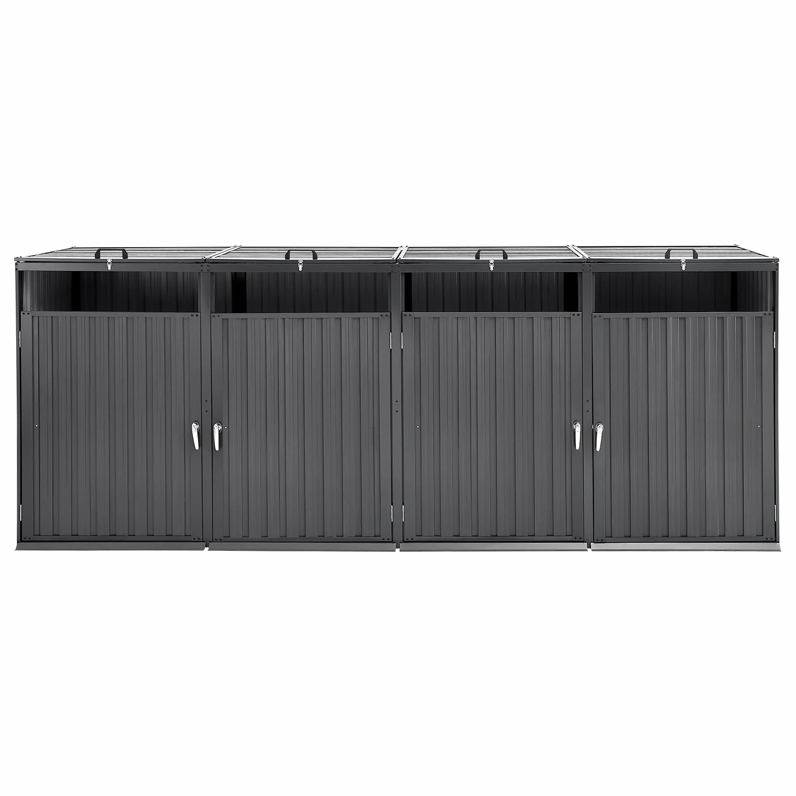 VEVOR Kosz na śmieci 4 x 130 cm stal ocynkowana zamykana szopa na śmieci