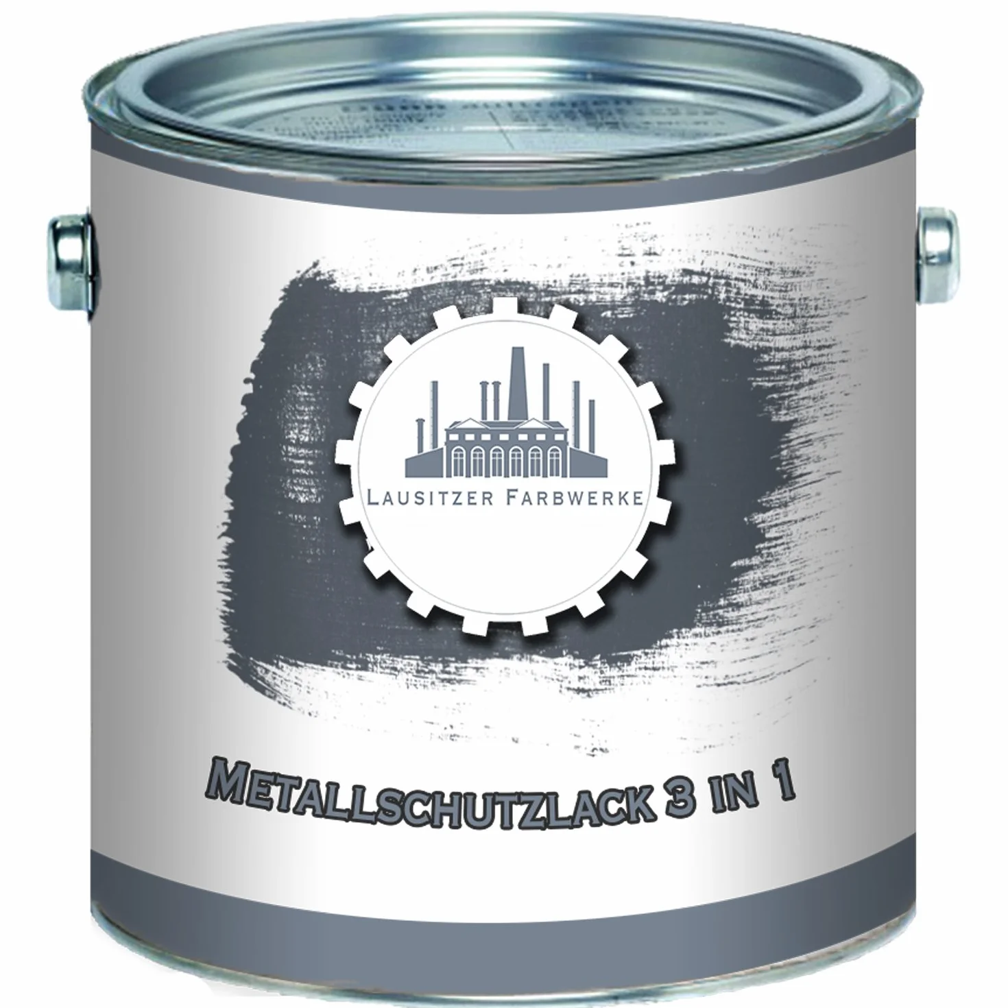 Lausitzer Farbwerke Farba ochronna do metalu 3 w 1, lakier ochronny do metalu 3 w 1, oszczędzasz sobie produktów antykorozyjnych, farba do metalu, stali, żelaza, cynku, aluminium (5 l, czerwono-brązowy (RAL 8012))
