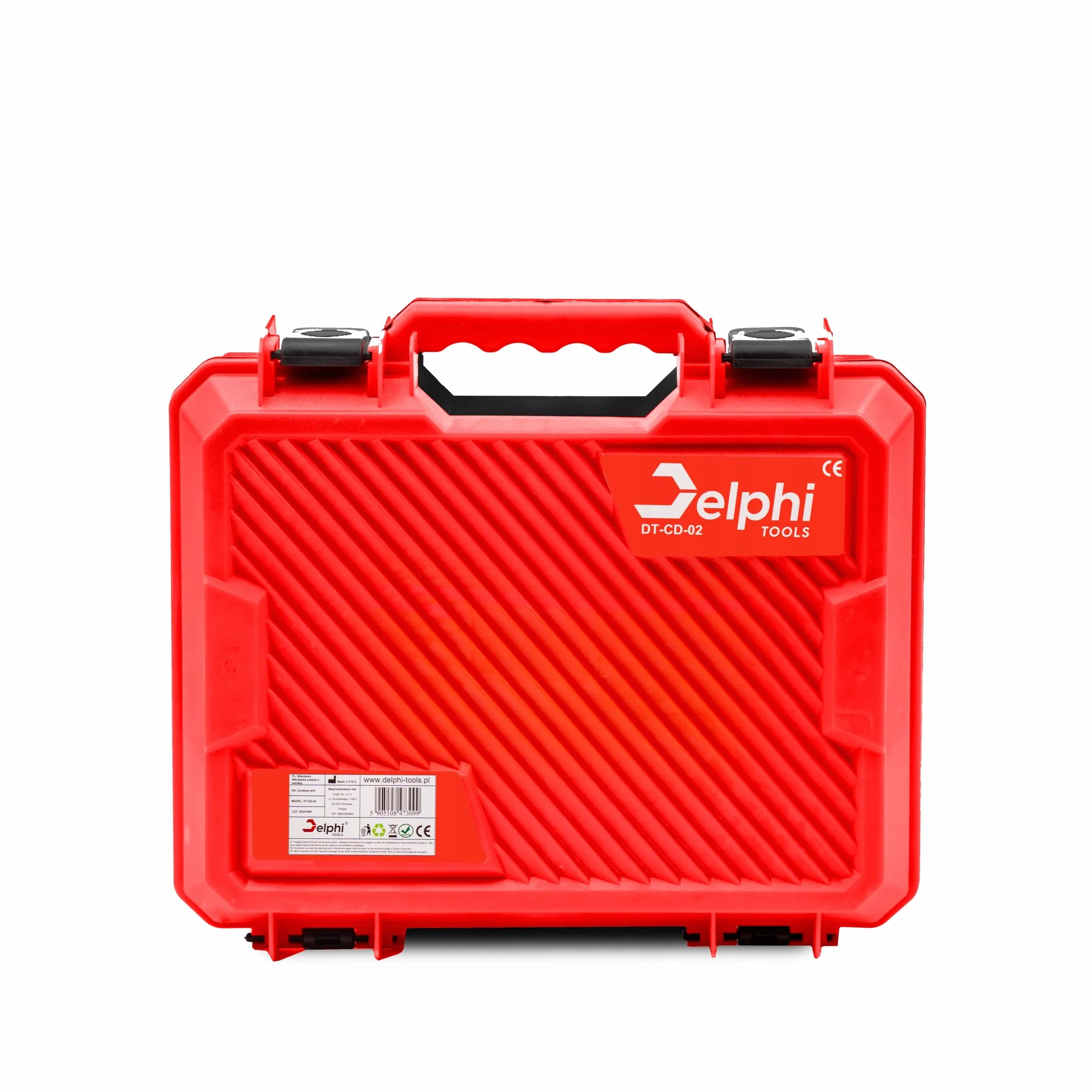 Delphi akumulatorowa wkrętarka akumulatorowa 16,8 V, z 2 bateriami 1500 mAh, światło LED, 50 Nm, 24 stopnie momentu obrotowego, zestaw bitów do drewna, metalu i betonu