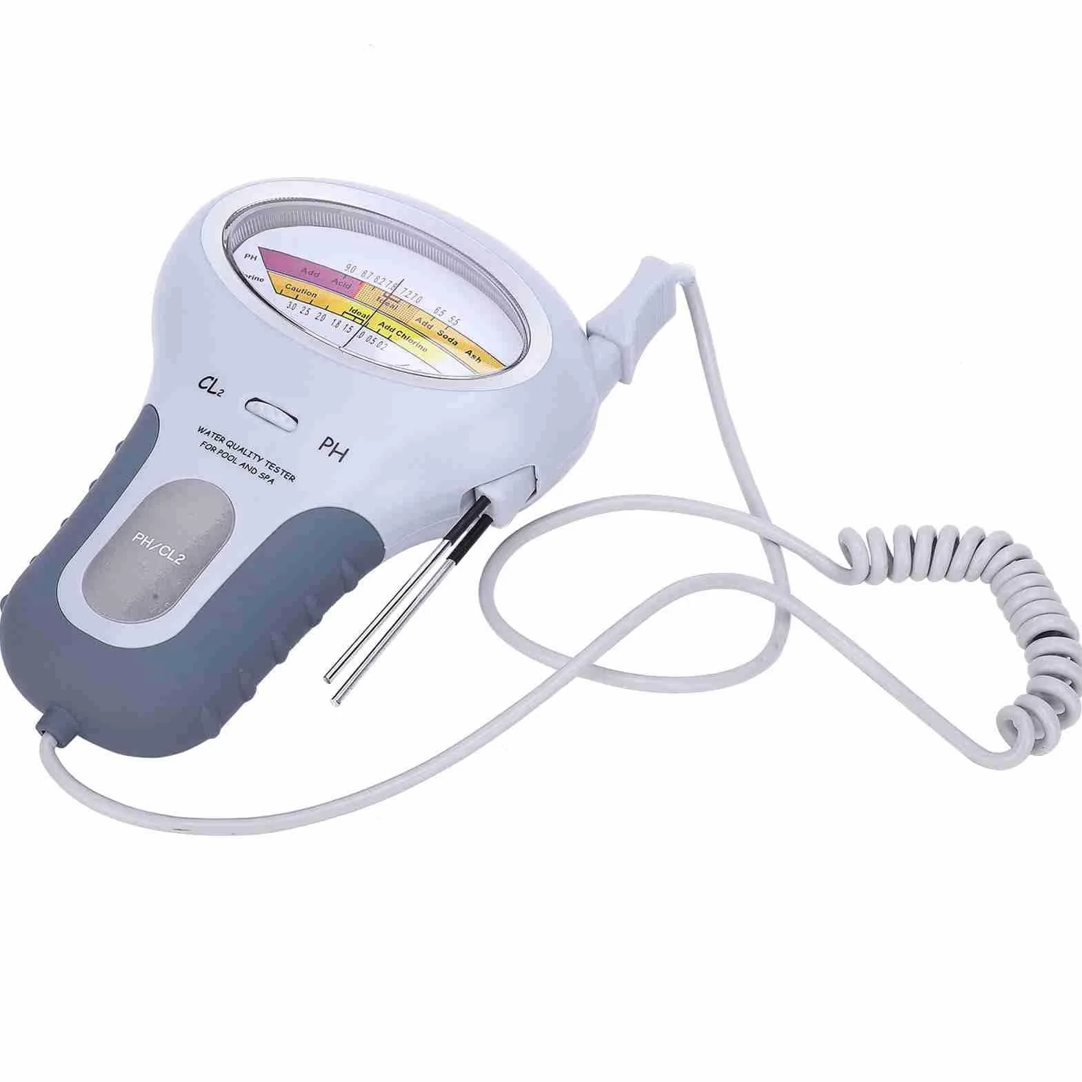 Cyfrowy miernik jakości wody basenowej Tester chloru i PH PC-102B z sondą LCD