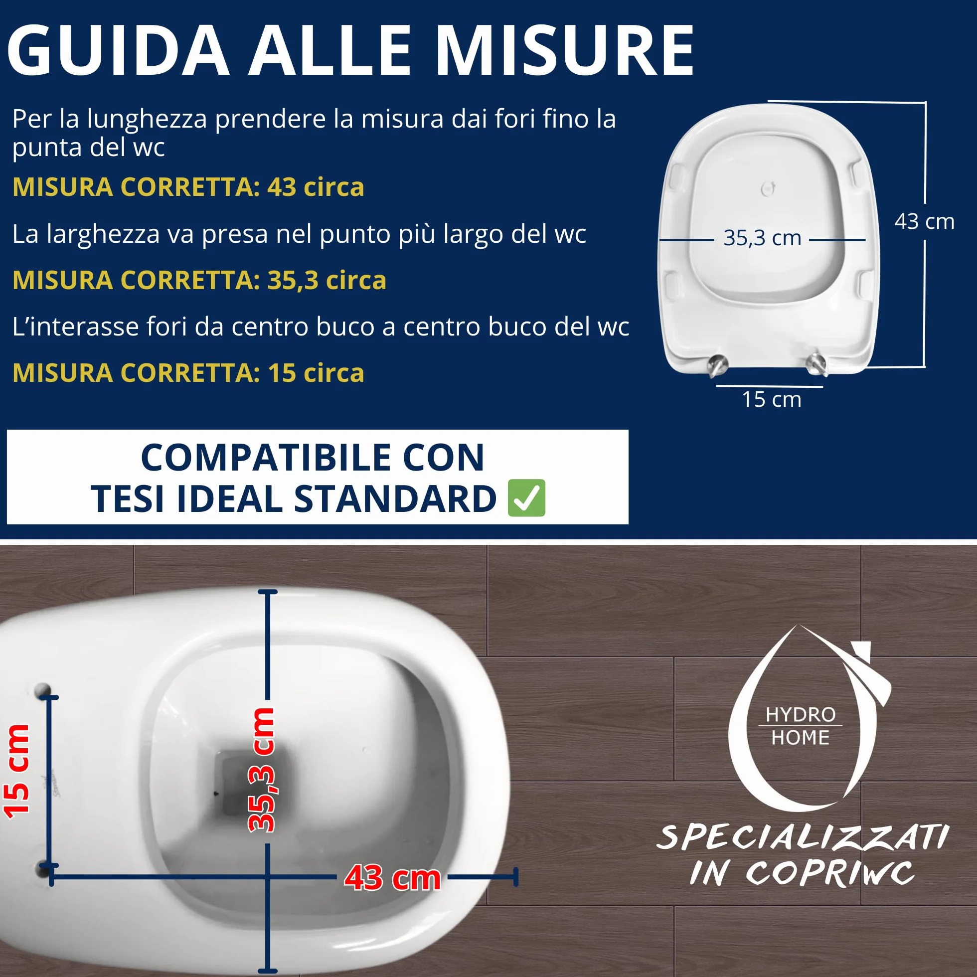 Ideal Standard Teza Jako Oryginalny , Termoutwardzalny Plastikowy Tablet Wc Z Stałymi Zawiasami Ze Stałymi Nierdzewną, Oś Wc Kolor Biały MADE we Włoszech
