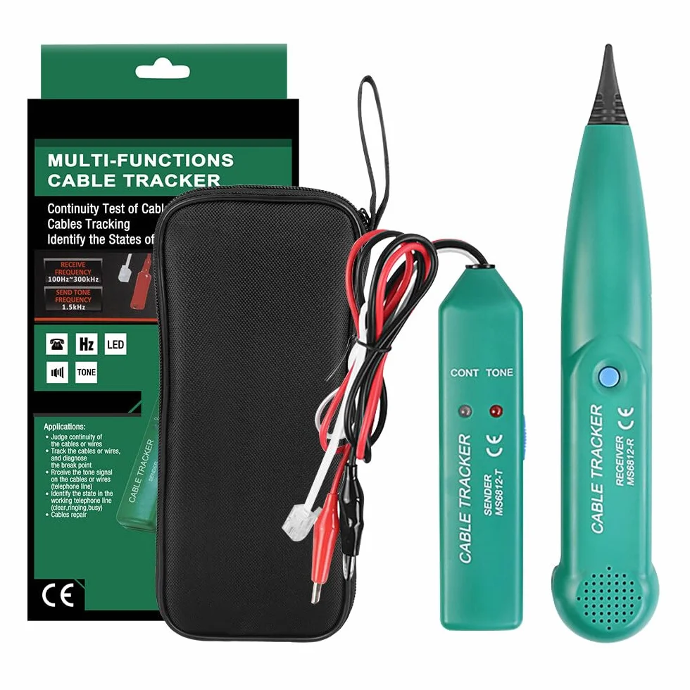 MS6812 Cable Tracker do przełamywania kabli, tester kabli do lokalizowania kabli sieciowych, lokalizator kabli do kabli sieciowych, tracker kabli do przewodów telefonicznych i kabli