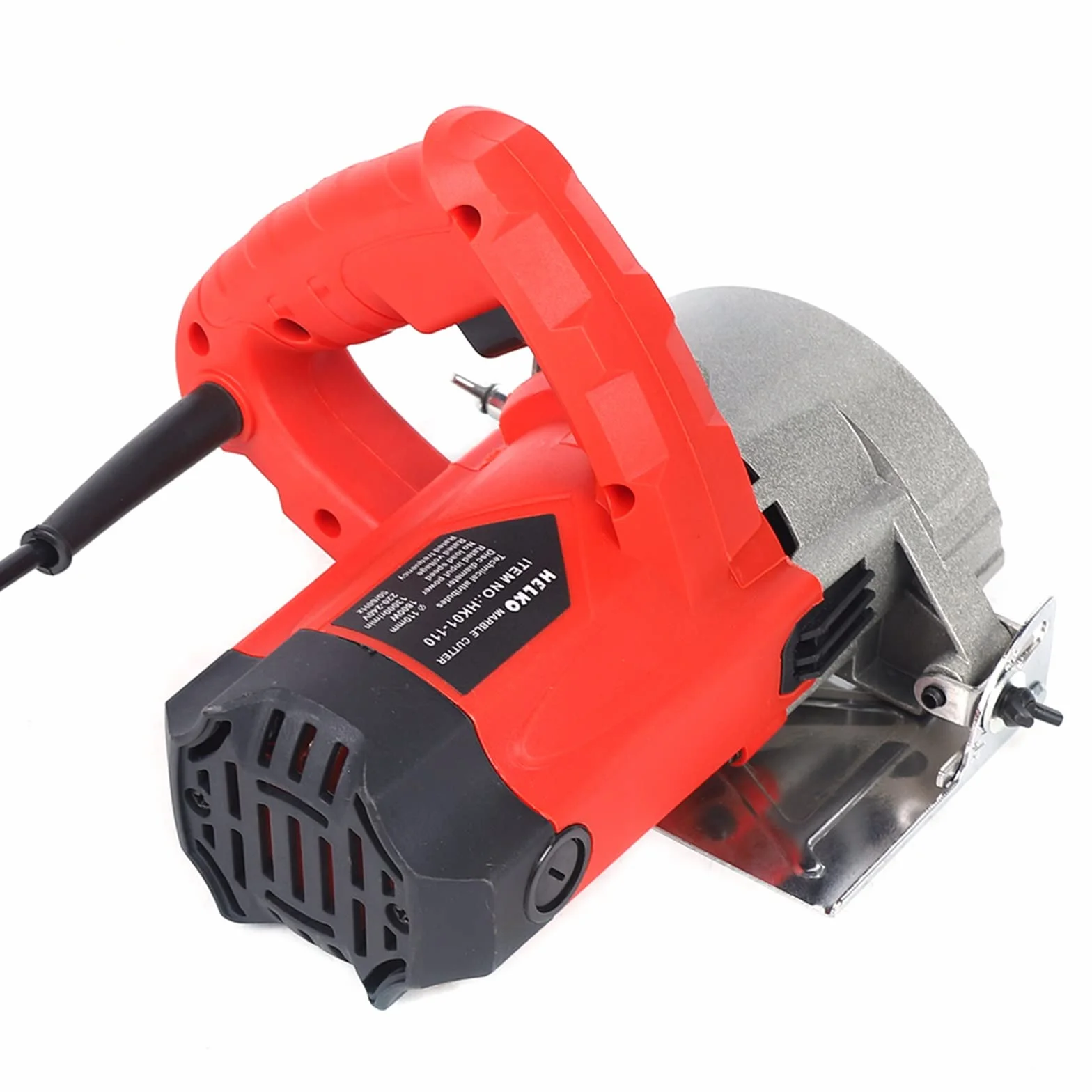Ręczna piła tarczowa 220 V, przenośna piła tarczowa do kamienia, stołowa piła tarczowa z 110 mm brzeszczotem, maszyna do cięcia płytek, kamienia, do cięcia płytek i drewna, 1580 W, maks.