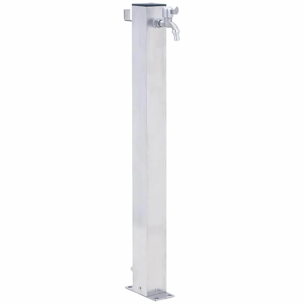 vidaXL Kran ogrodowy na słupku 60 cm stal nierdzewna z haczykiem na wąż