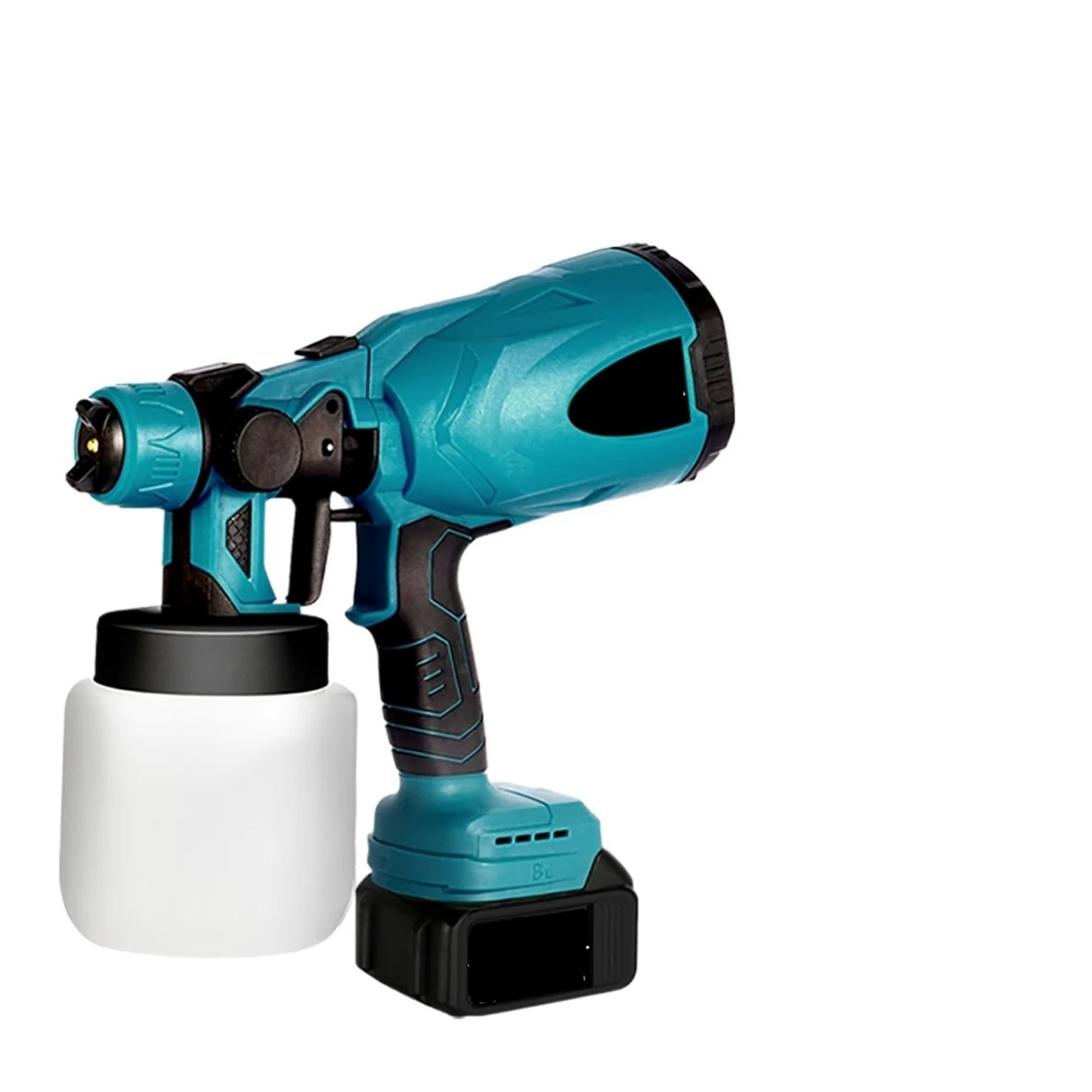 Pistolet natryskowy, 800ML aerograf elektryczny pistolet natryskowy bezprzewodowy pistolet do malowania mebli samochodowych aerograf z powłoką stalową do akumulatora 18V | One big battery