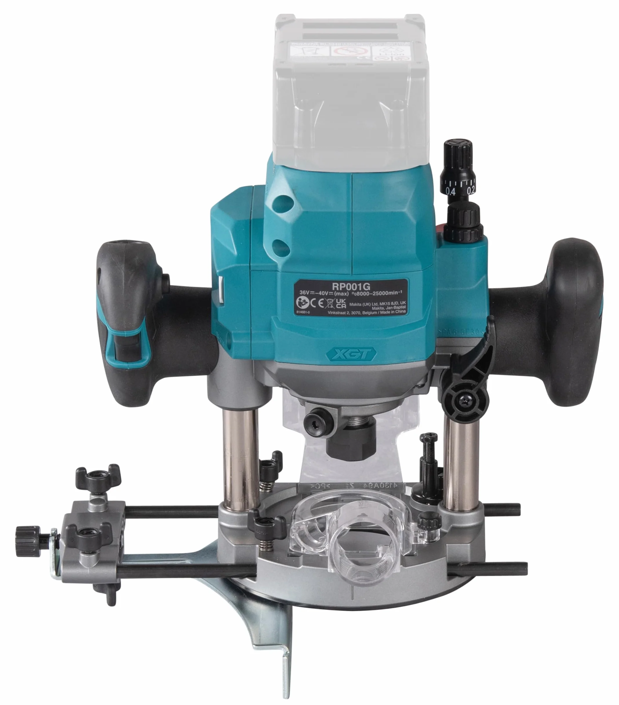 Makita RP001GZ akumulatorowa frezarka górnowrzecionowa, maks. 40 V (bez ładowarki i akumulatorów)