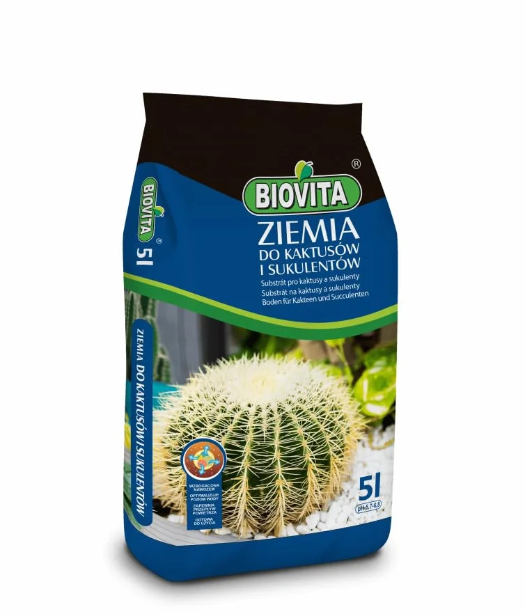 Ziemia do kwiatów, kaktusów i sukulentów, ziemia do kaktusów, 5 l