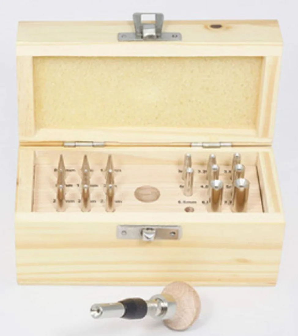BeadSmith BPUN018 ustawienie ząbków i oprawek 18-częściowy zestaw dziurkaczy