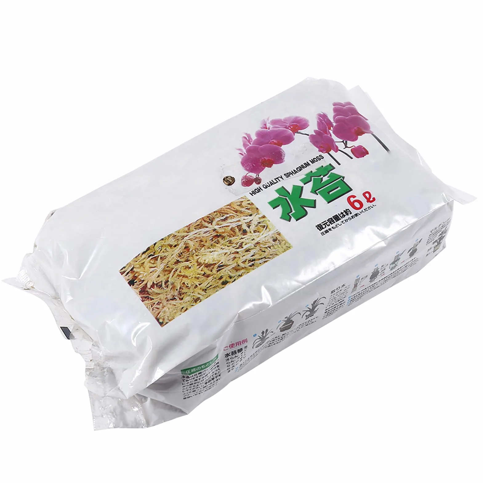 Semme Orchid Sphagnum Moss Premium 6L Organiczny Mech Torfowiec Torfowiec dla Roślin Naturalne Nawilżające Odżywianie z Bogatymi Składnikami Odżywczymi Długotrwała Wentylacja