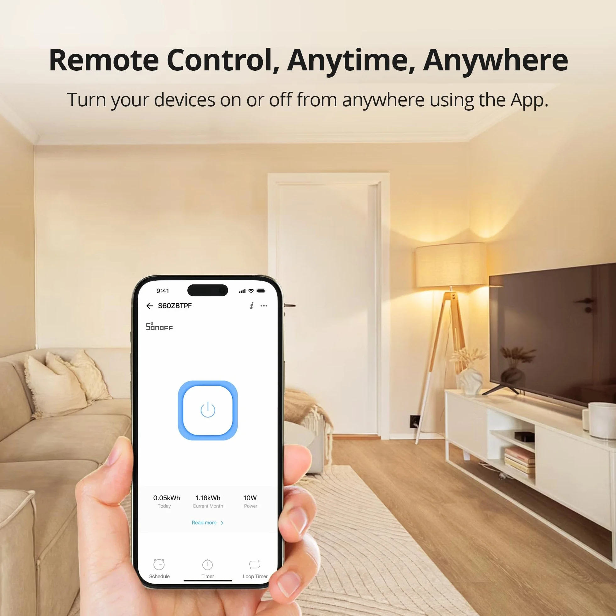 SONOFF S60ZBTPF inteligentna wtyczka (Zigbee, wymaga bramki) – pilot zdalnego sterowania, monitorowanie energii, timer, ochrona przed przeciążeniem, repeater, kompatybilny z eWeLink, 2 szt