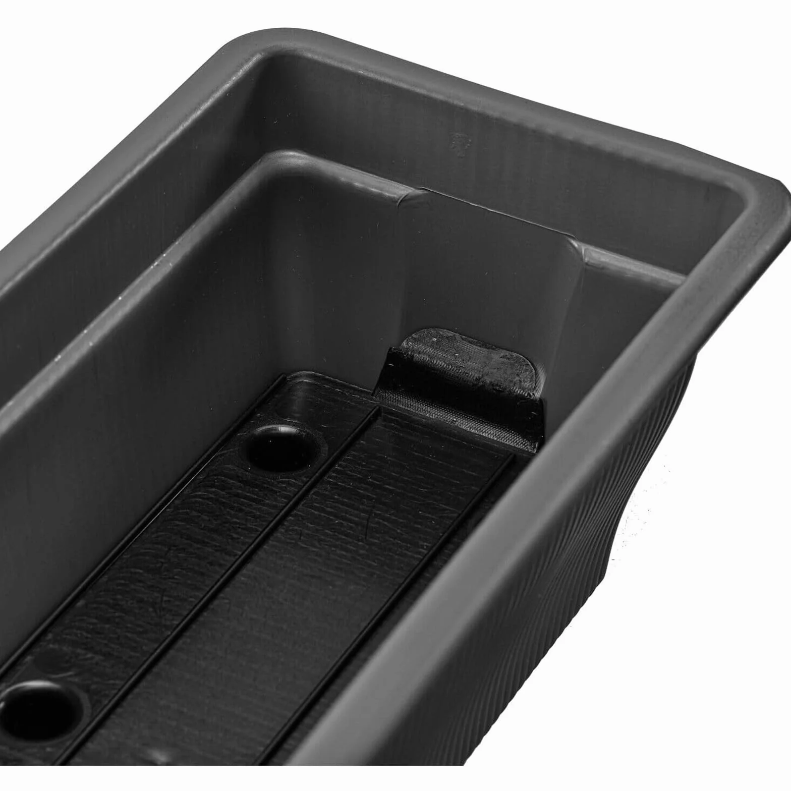 2 x skrzynka balkonowa 80 cm, skrzynka na kwiaty ze zbiornikiem wody, antracytowa, 18 l, skrzynka na kwiaty, odporna na warunki atmosferyczne, z wkładką, długa skrzynka balkonowa do ogrodu i na balkon