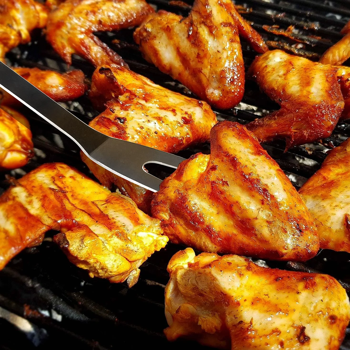 Zestaw przyborów do grillowania ze stali nierdzewnej 9 sztuk