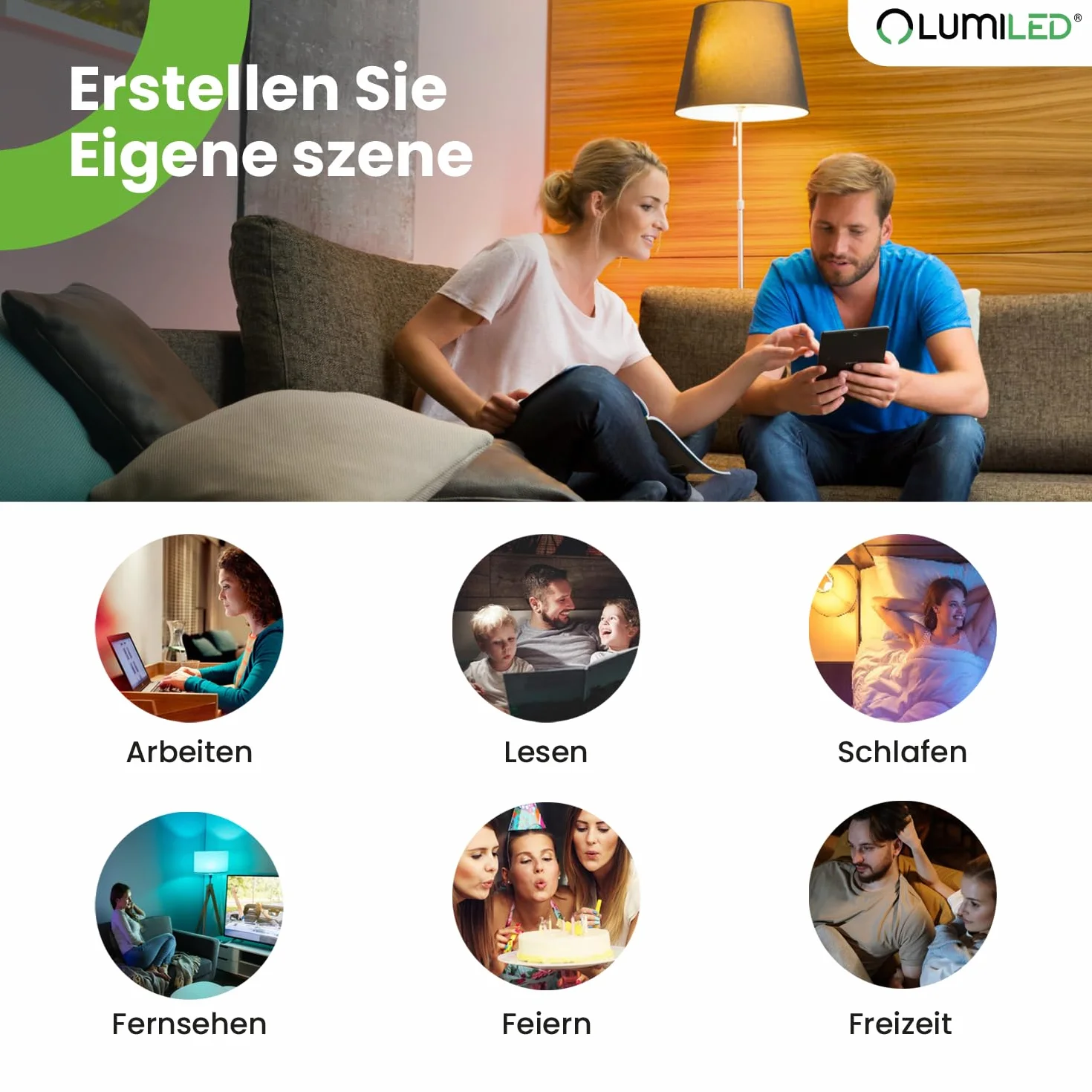 Lumiled Smart SAYO B35 żarówka LED E14 5 W (40 W) 450 lm, Wi-Fi, ściemniana, wielokolorowa, RGBW, Wi-Fi, timer, Smart Home, 16 mln kolorów, sterowanie za pomocą aplikacji, kompatybilna z Amazon Alexa
