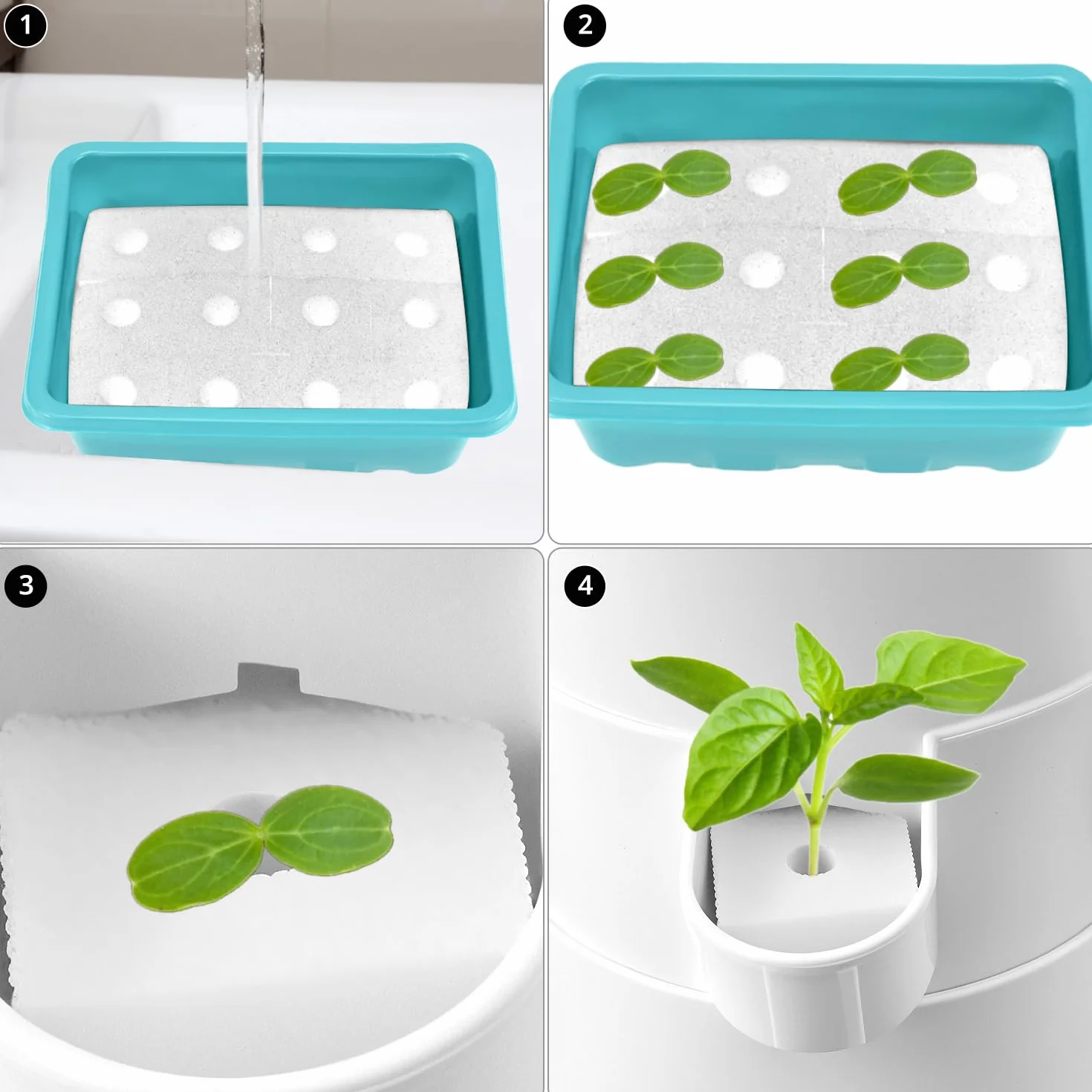 QWORK Hydroponics wieża zestaw 6 poziomowych 30 otworów system uprawy roślin