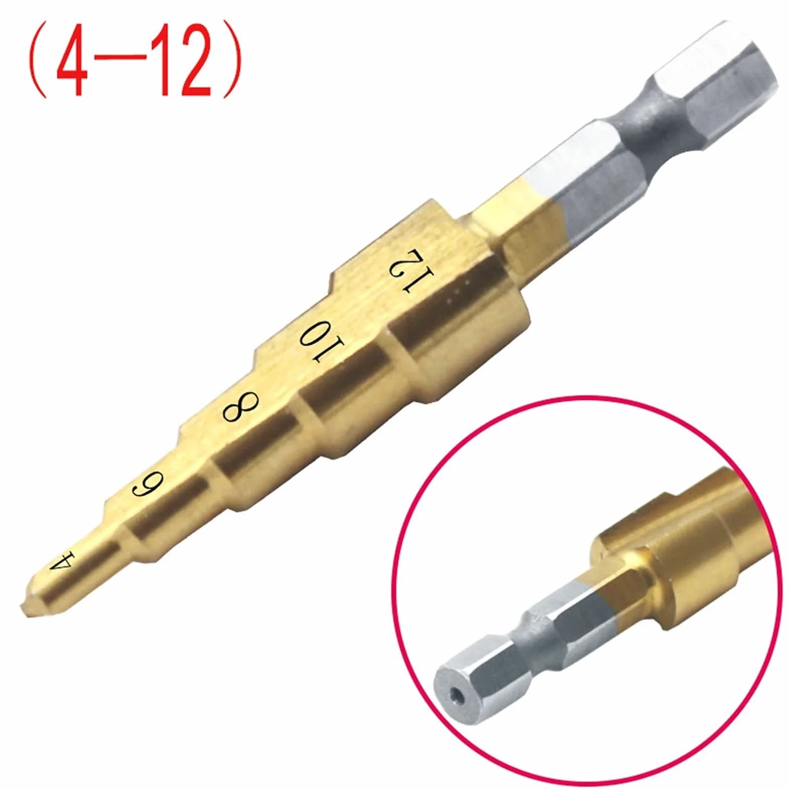 Wiertła do cięcia stali HSS duży stożek stopniowy t-ittan powlekany metal wiertła zestaw narzędzi tnących wycinak otworów 4-12/20/32mm (kolor: 1 szt. 4 20 mm) (1 szt. 4 32 mm)