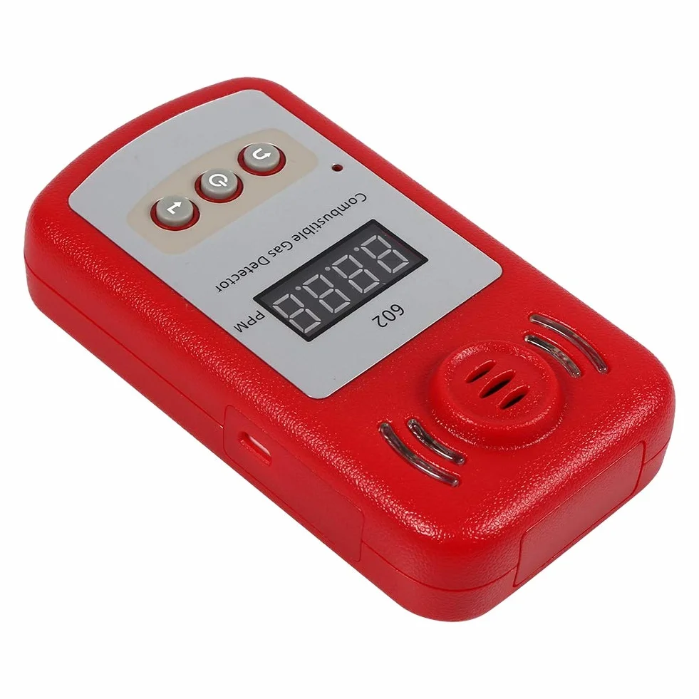 Wiincal Alarm wycieku gazu palnego, 1 szt. Detektor gazu ziemnego 300-10000PPM z alarmem dźwiękowym i lampą błyskową