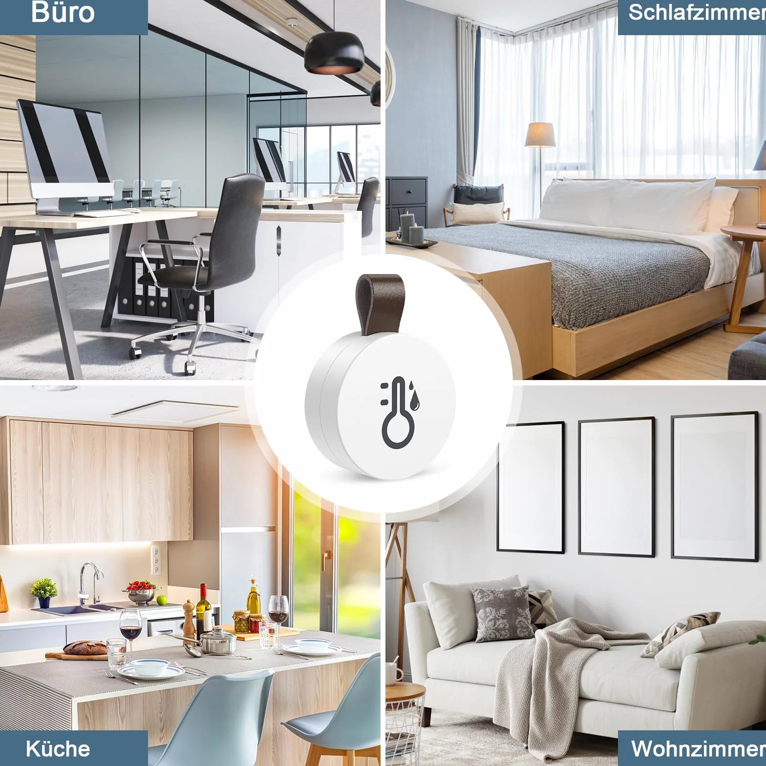 Termometr Bluetooth, higrometr, mini termometr wewnętrzny, higrometr z aplikacją Smart Sensor, cyfrowy termometr z eksportem danych do salonu, pokoju dziecięcego, domu