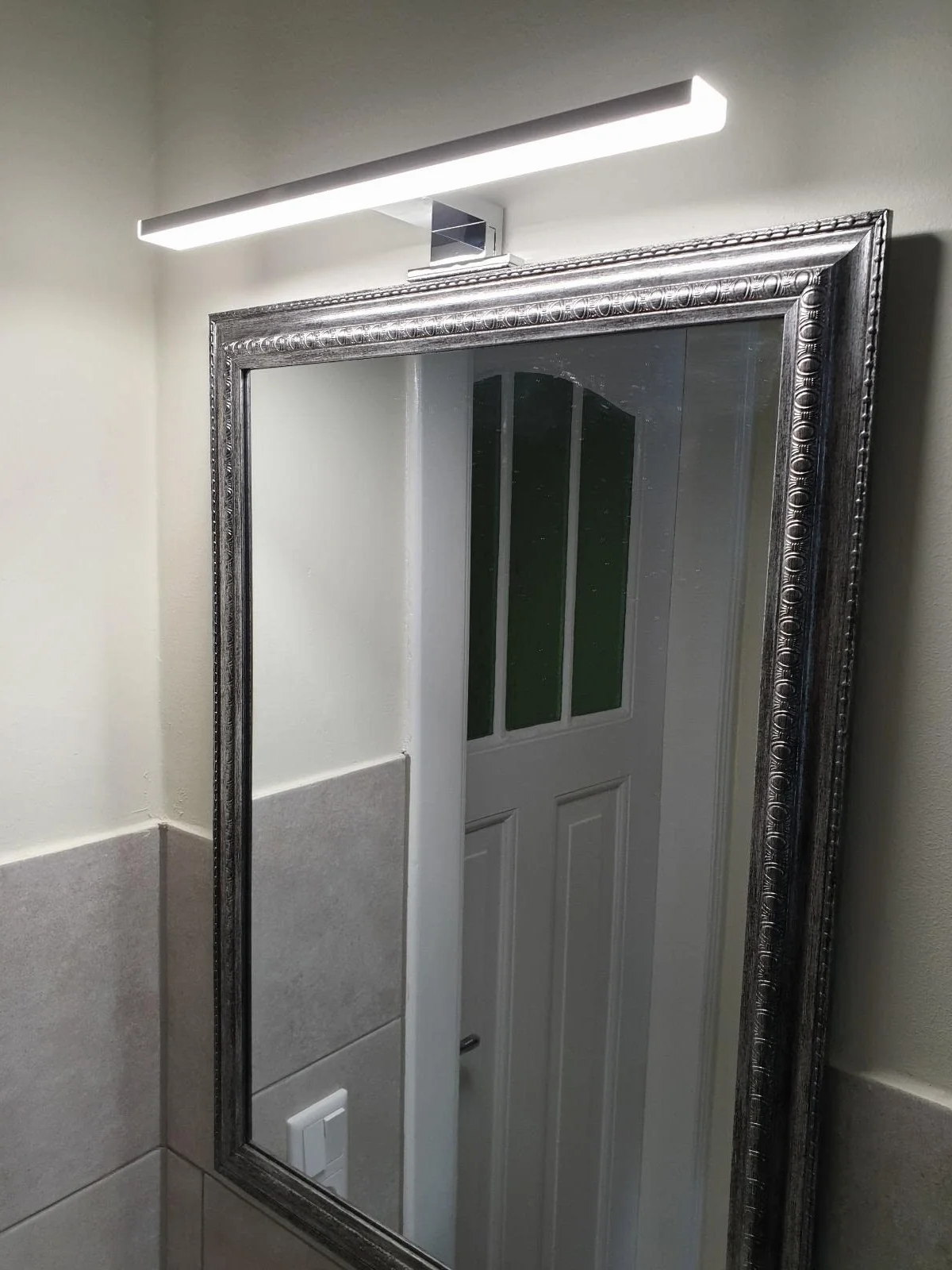Oświetlenie lustra LED łazienka 10W 820LM 40cm neutralna biel 4000K Azhien, montaż 3w1 IP44 230V kinkiet lampa lustrzana 400mm, bez migotania oświetlenie lustra szafki łazienkowej