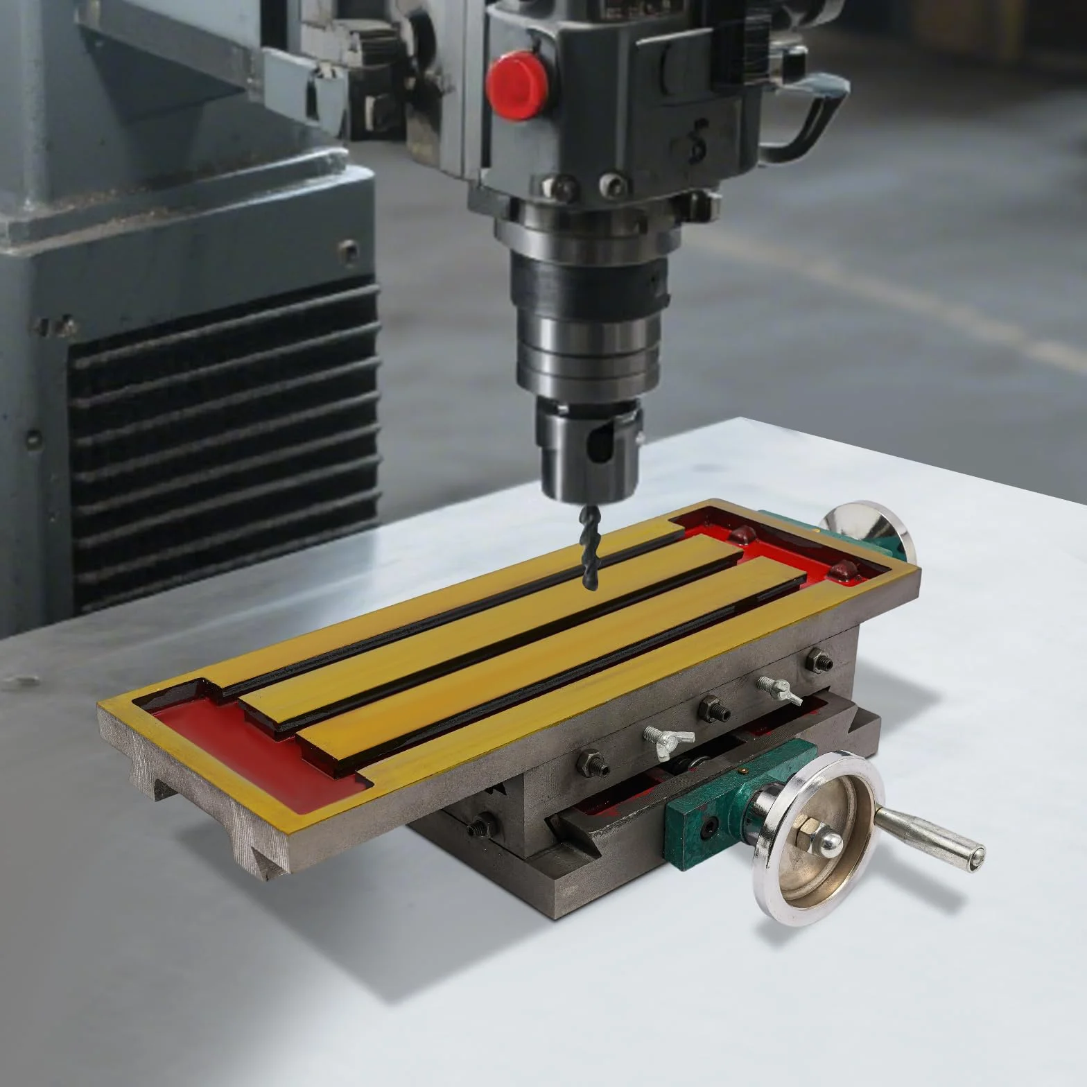 570 x 360 mm wiertarka stołowa, stół krzyżowy do wierteł kolumnowych | Wielofunkcyjny stół roboczy, przesuw x 270 mm Y 125 mm, kompatybilny z wiertarkami, frezarkami i szlifierkami