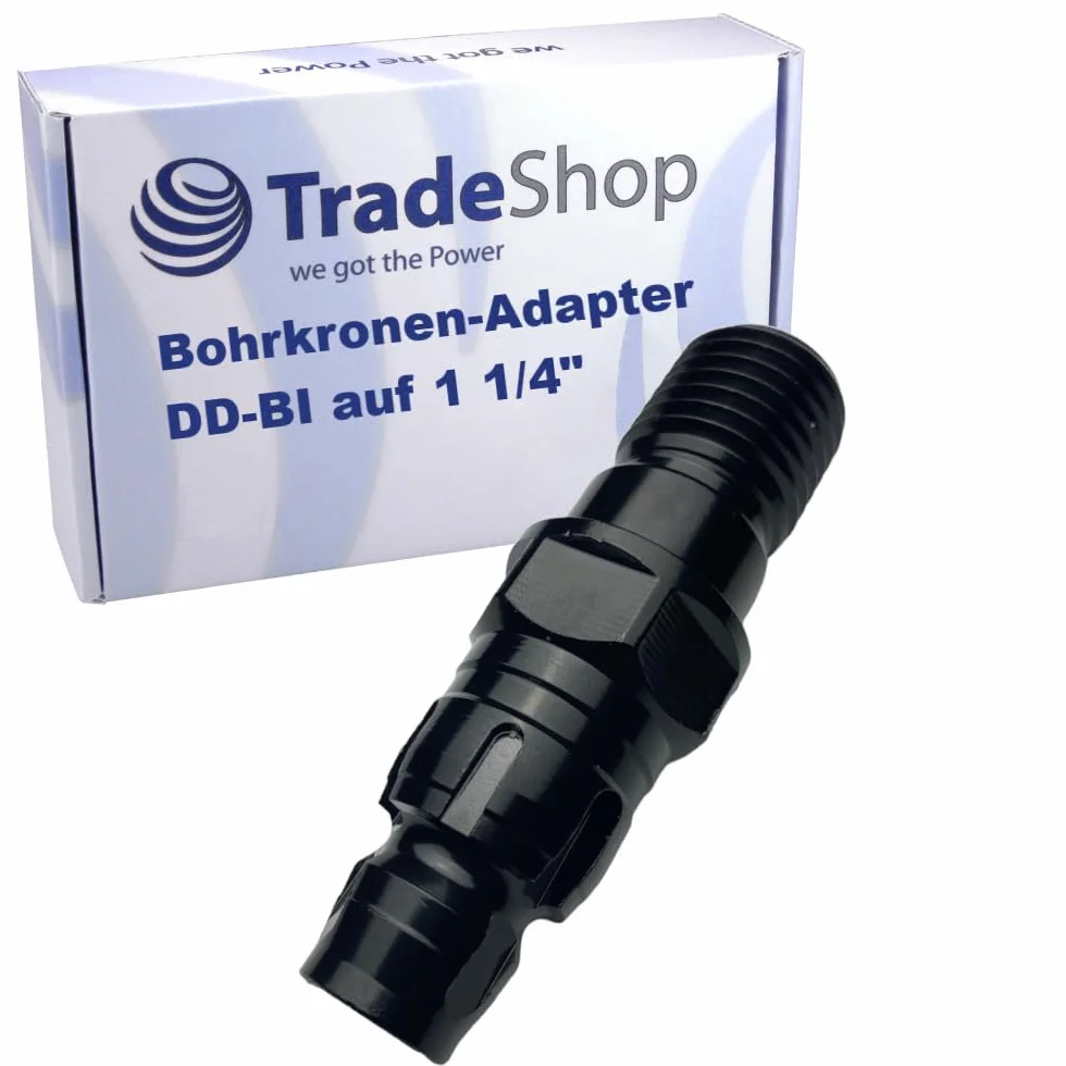 Trade-Shop Adapter do koronki wiertniczej DD-BI na 1 1/4" UNC AG z R 1/2" IG diamentowe koronki wiertnicze kompatybilne z Hilti DD100 DD110-W DD120 DD130 DD150-U wiertło rdzeniowe wiertnice rdzeniowe