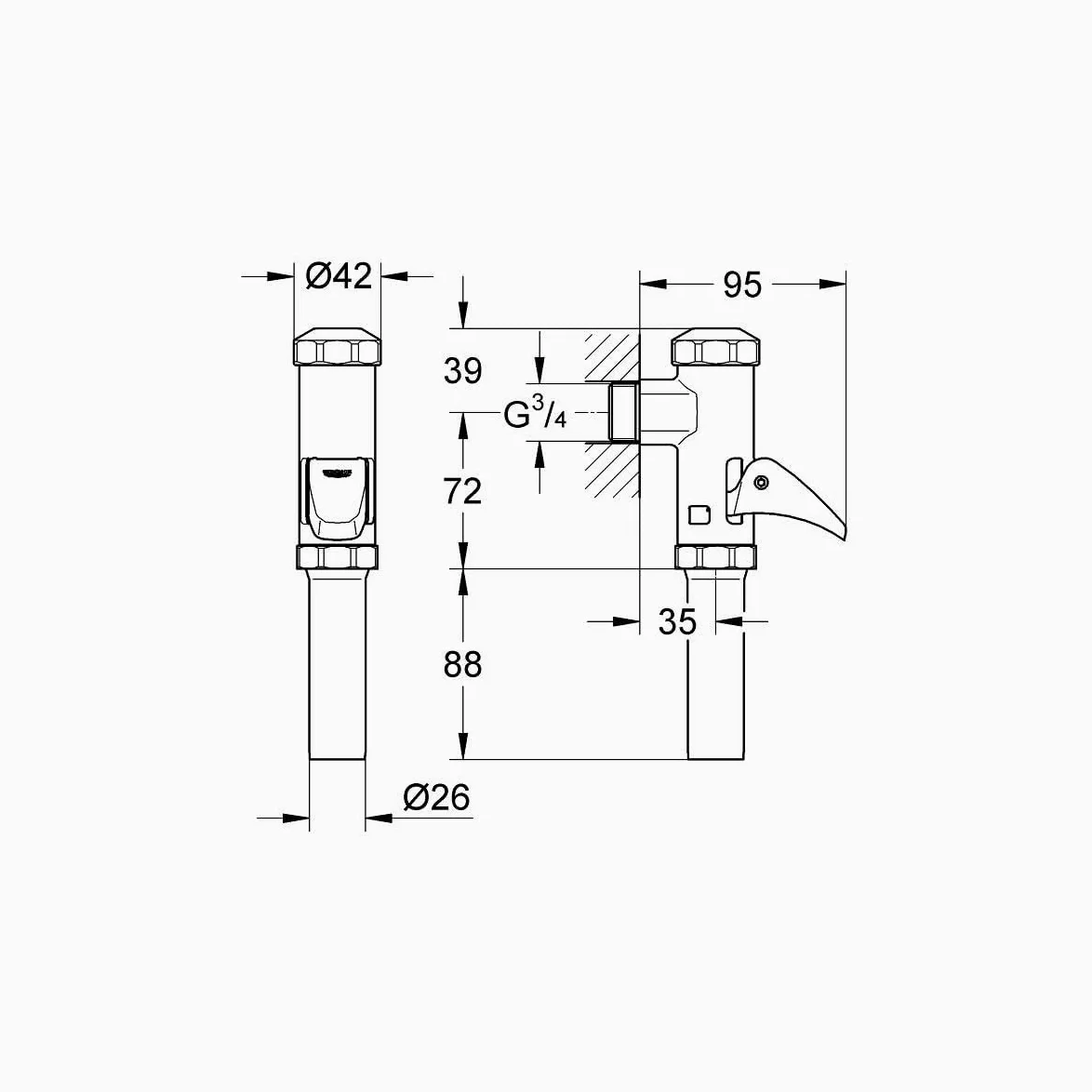 GROHE Systemy sanitarne - DAL w pełni automatyczny spłuczka do WC | chrom | 37141000