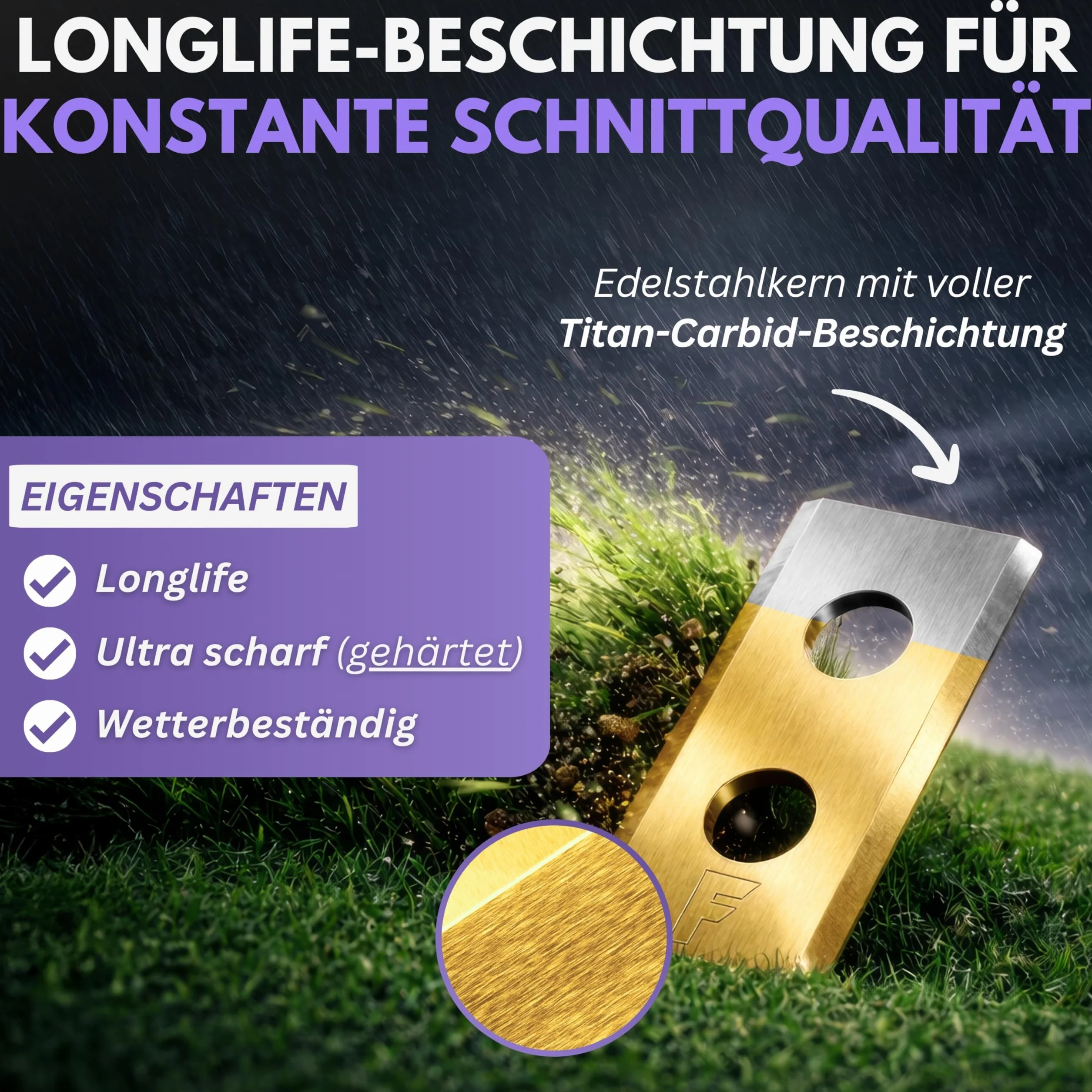 Filzada 45x Titanium Ostrza do Kosiarek Automatycznych Worx Landroid Einhell