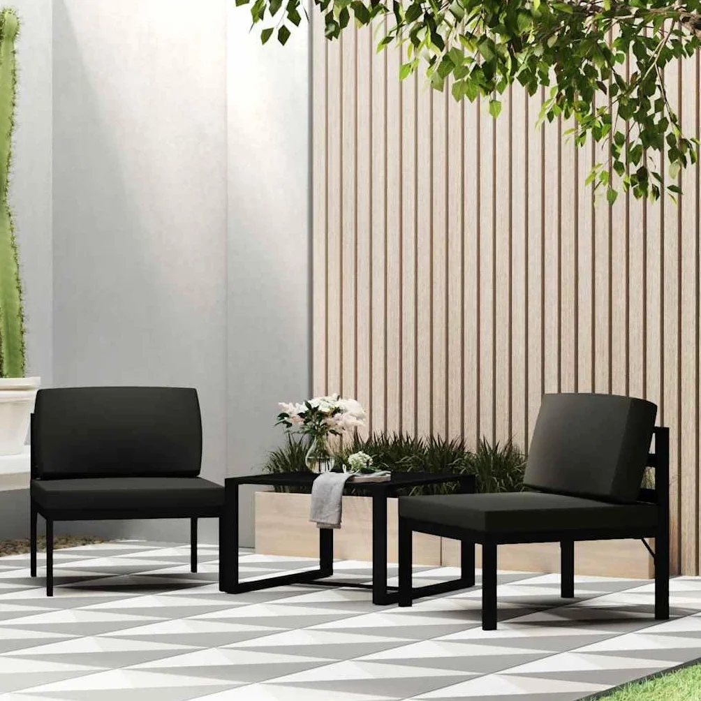 vidaXL Stolik kawowy aluminiowy antracytowy
